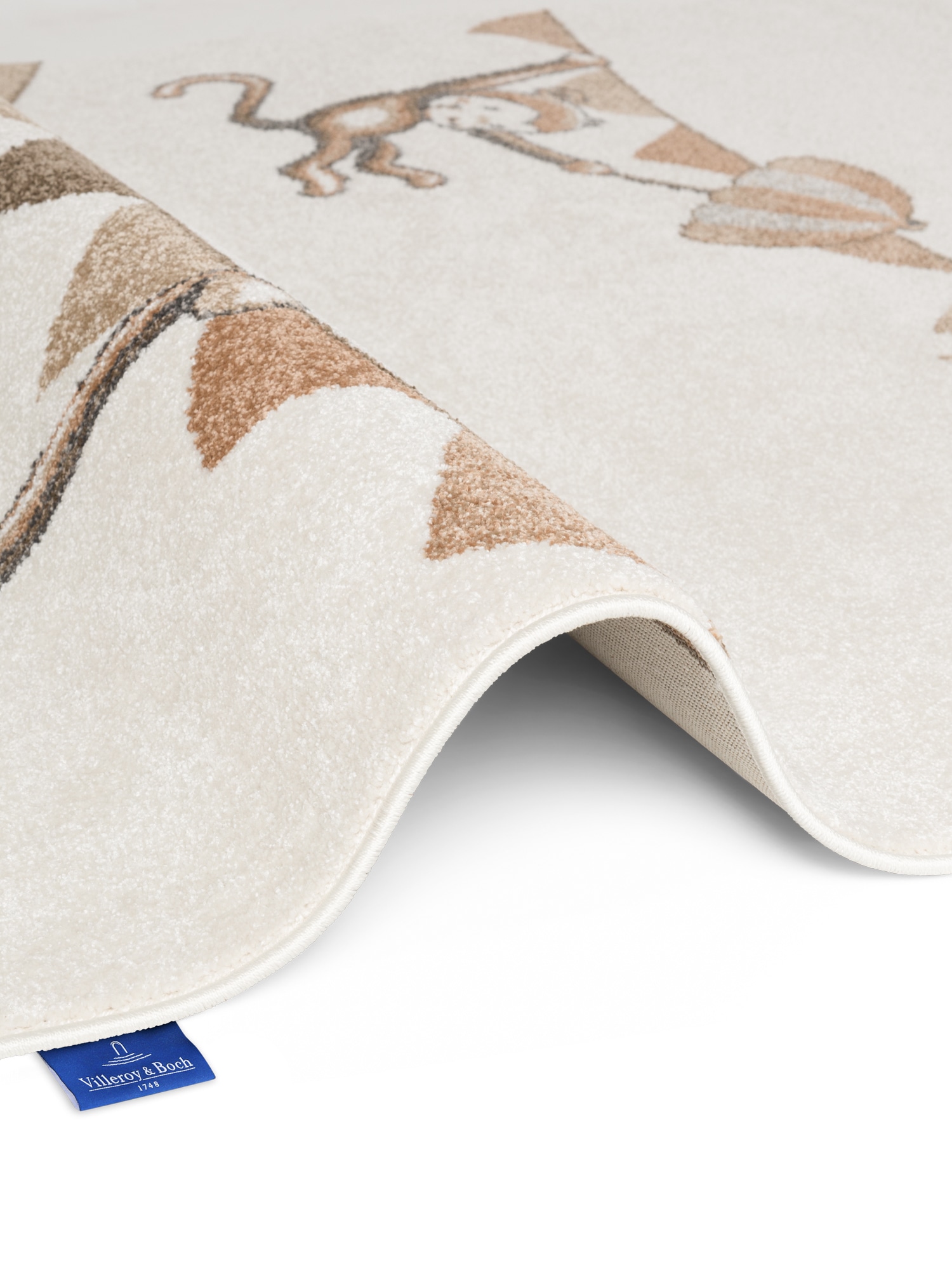 Villeroy & Boch Tapis pour enfants »Roar like a Lion Rainbow Party Teppich« Rectangulaire 9 mm Höhe Spielteppich weich, Kinderzimmer, Boho Kids Spielunterlage, Tieremotiv