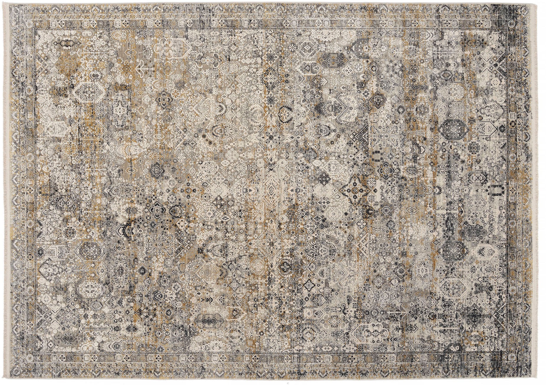 OCI DIE TEPPICHMARKE Tapis »BESTSELLER TADI« Rectangulaire 8 mm Höhe Glanz Viskose, mit Fransen, Hoch Tief Struktur, Vintage, Wohnzimmer