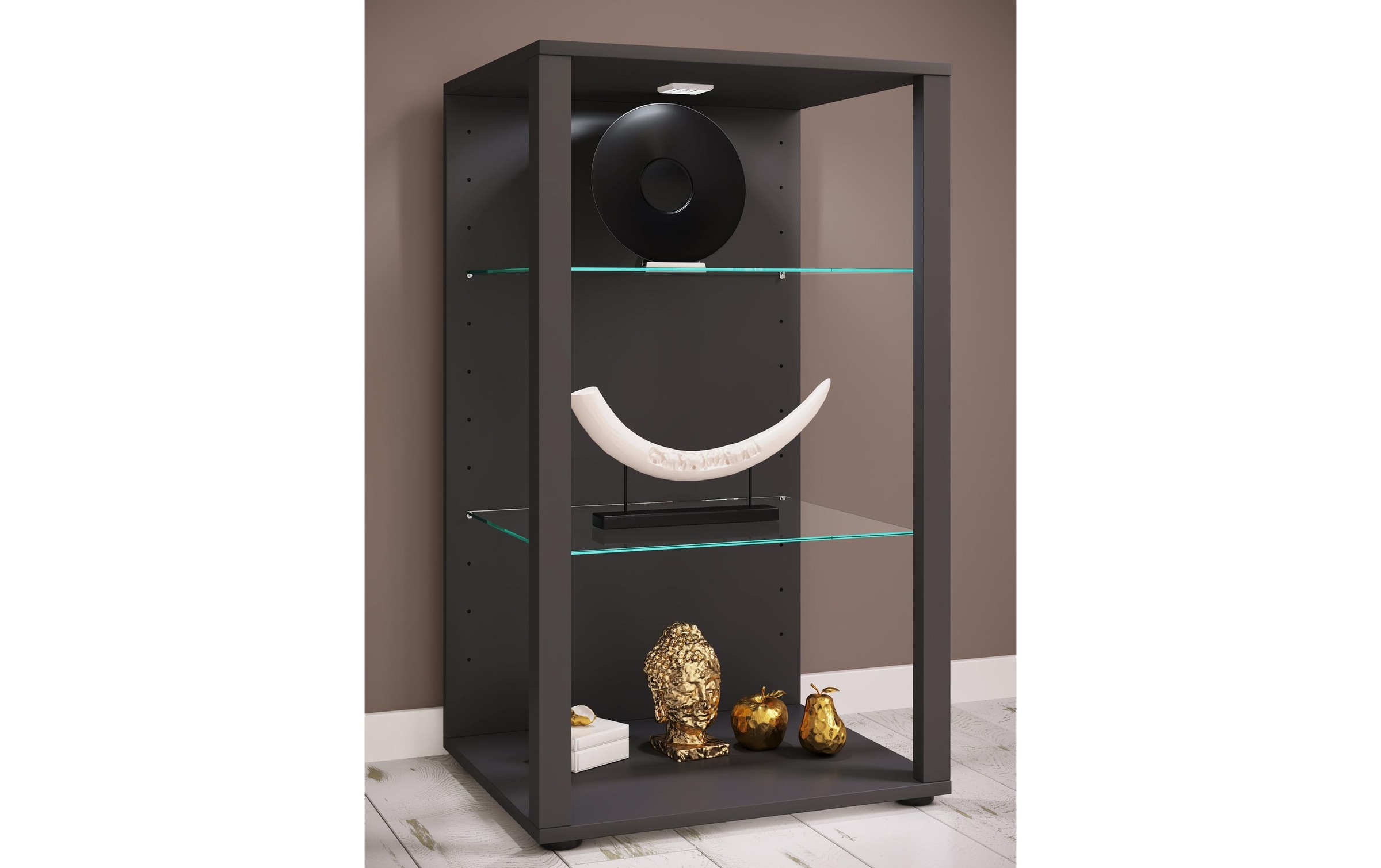 VCM Vitrine »Glasol XL 52 x 90 cm« Offene Glasvitrine mit verstellbaren Glasböden