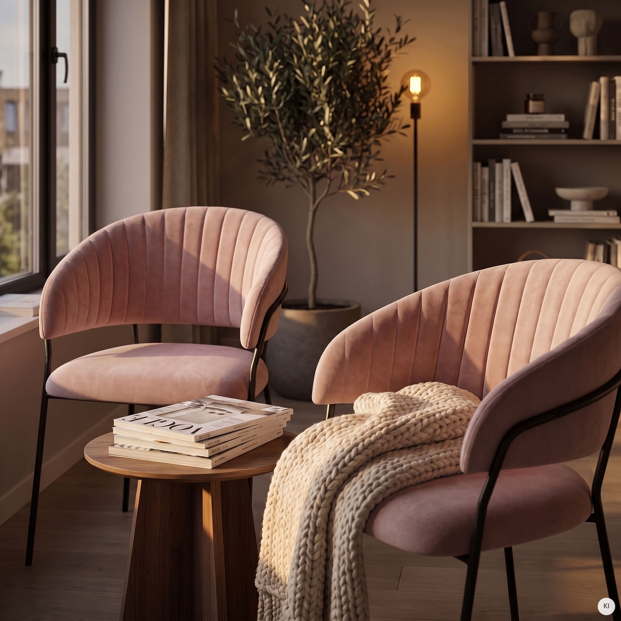SalesFever Chaise de salle à manger »Idro Komfortabler Polsterstuhl« () 1 cuisdos arrondi avec piqûres longitudinales