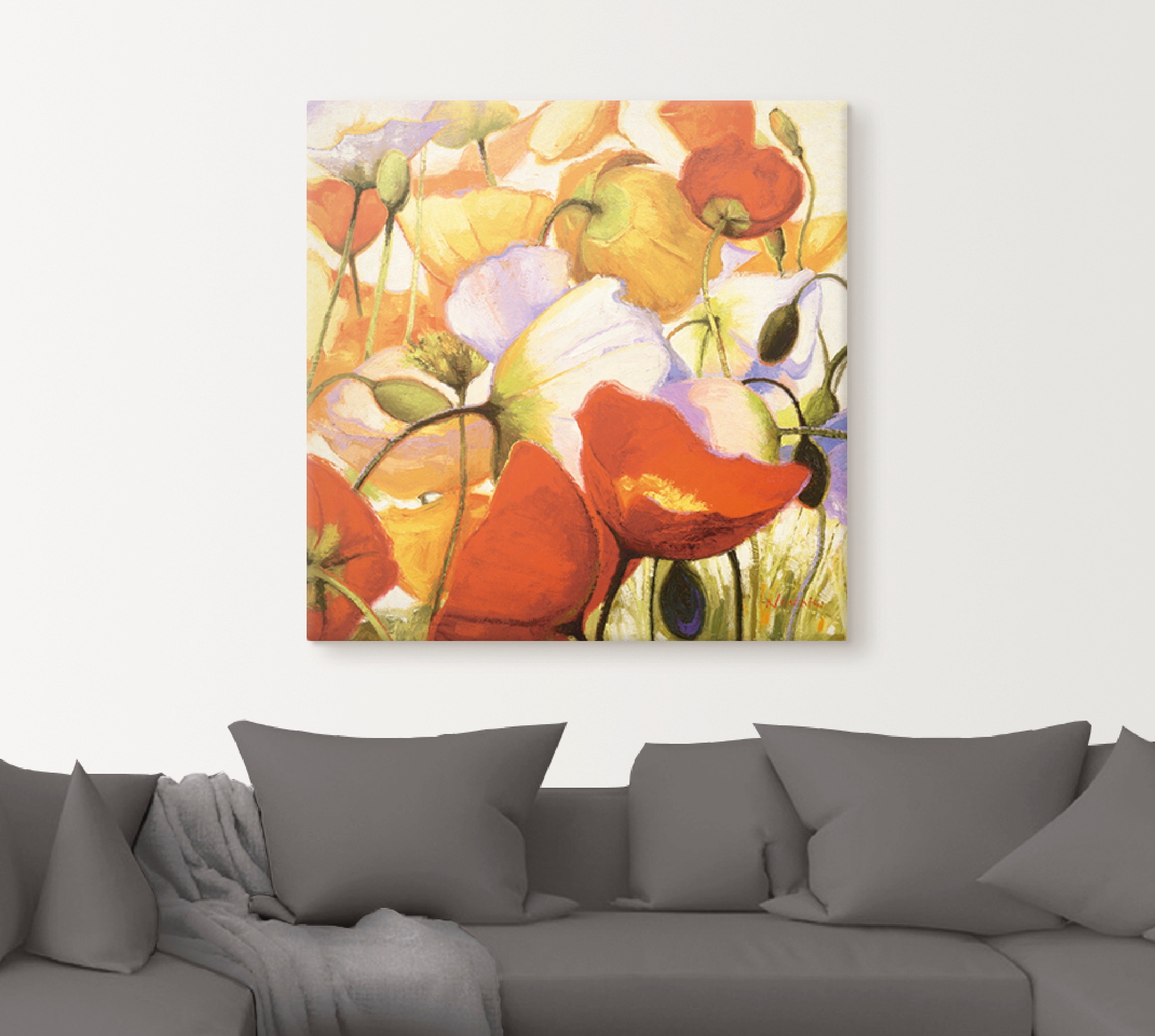 Artland Tableau sur toile »Mohnblumen aus der Nähe« 1 cuis tlg. auf Holzrahmen gespannt