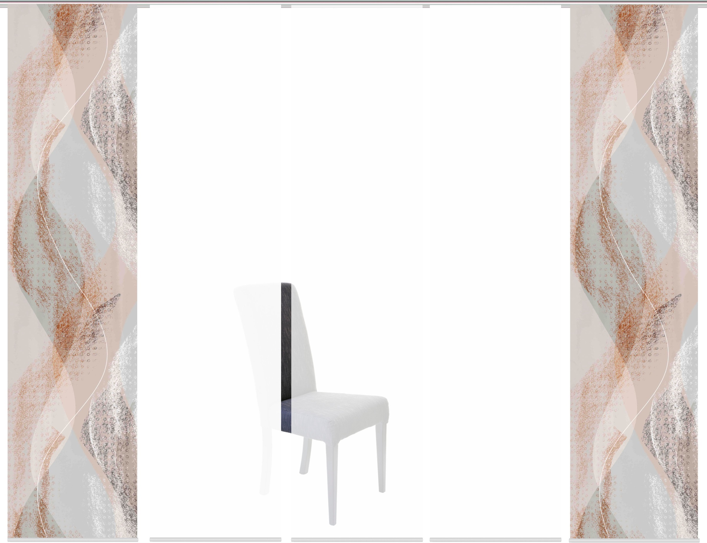 HOME WOHNIDEEN Rideau coulissant »TORRE« Support de panneau 1 cuis tlg. DIGITALDRUCK