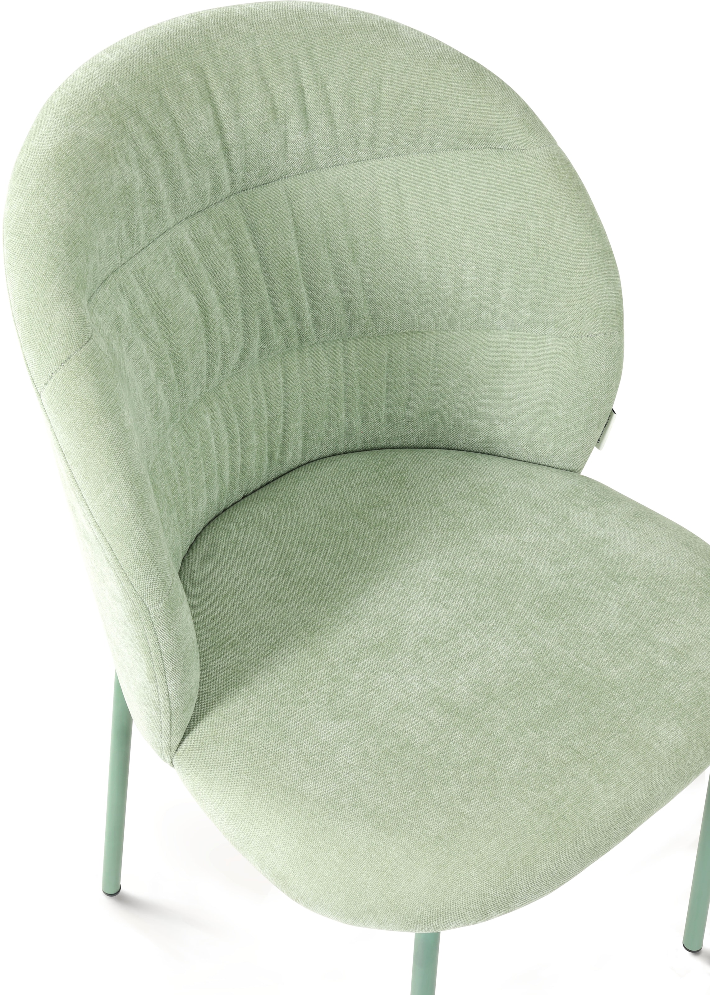 TOM TAILOR HOME Chaise à 4 pieds »LEAF CHAIR« (Set) 2 cuis4-Fussgestell, Raffung in der Rückenlehne