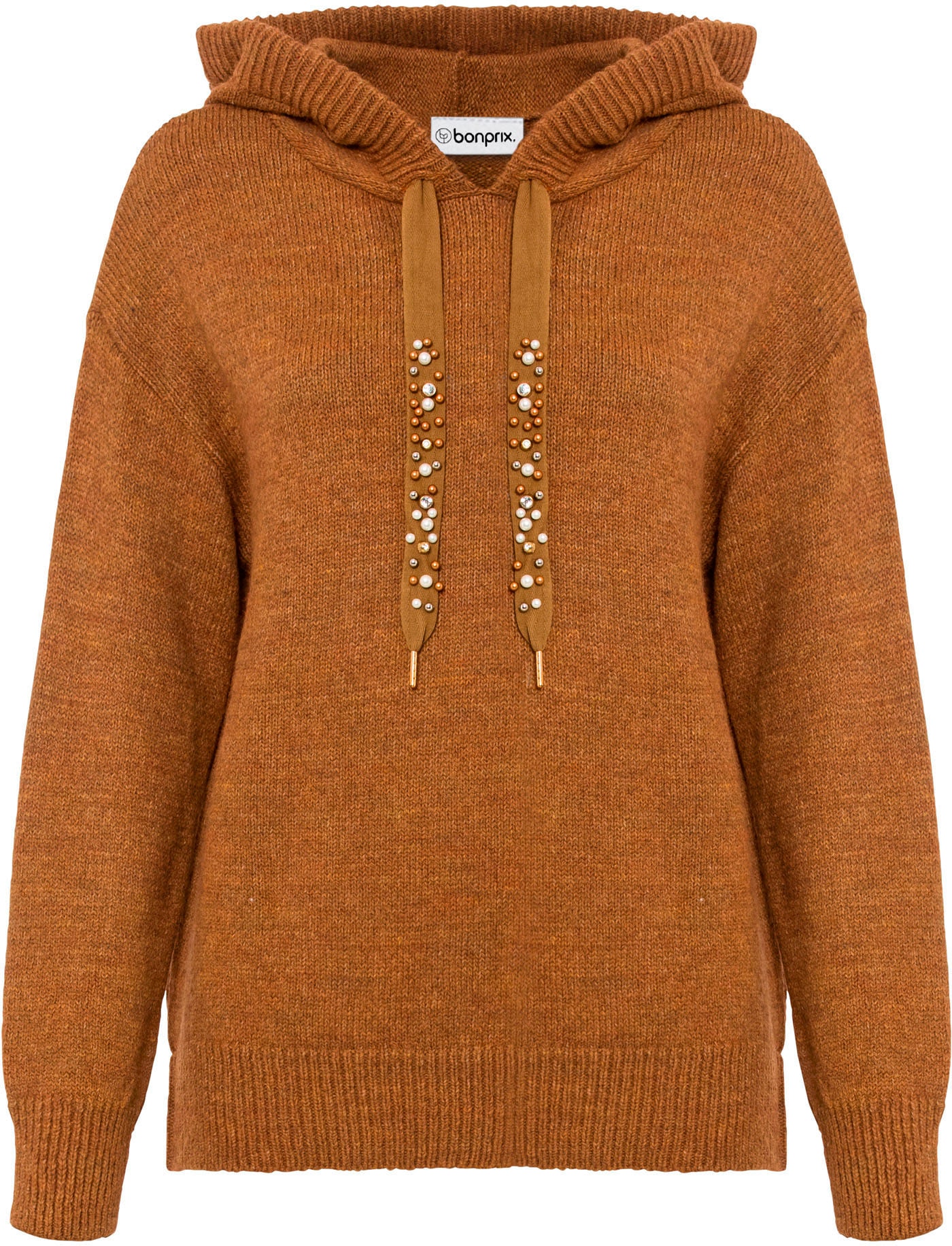 bonprix Pull à capuche »Oversize-Pullover« aus Polyacryl, Polyamid und Polyester, mit Kapuze, Oversize-Design