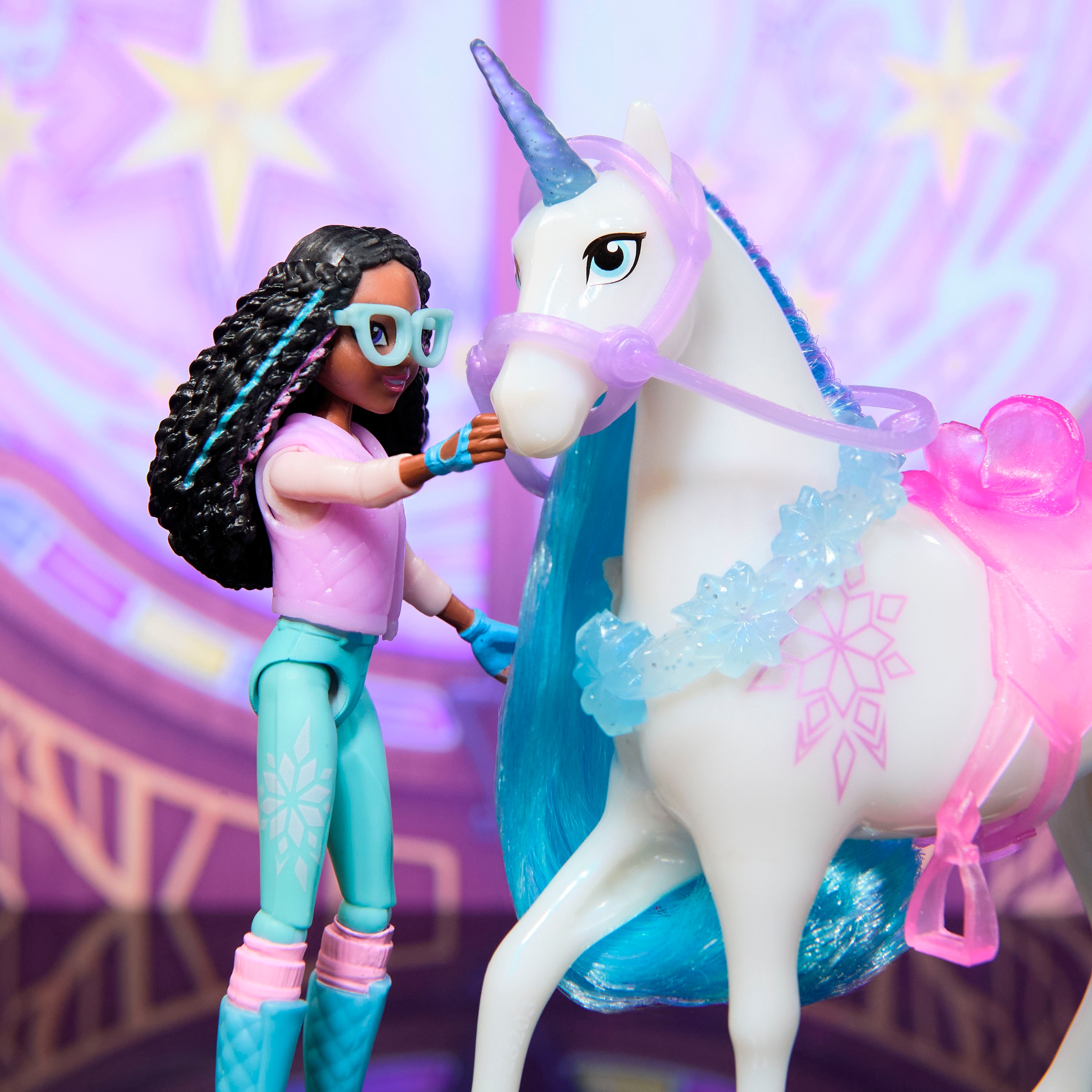 Spin Master Poupée à habiller »Unicorn Academy - Layla & Einhorn Glacier« mit echter Mähne
