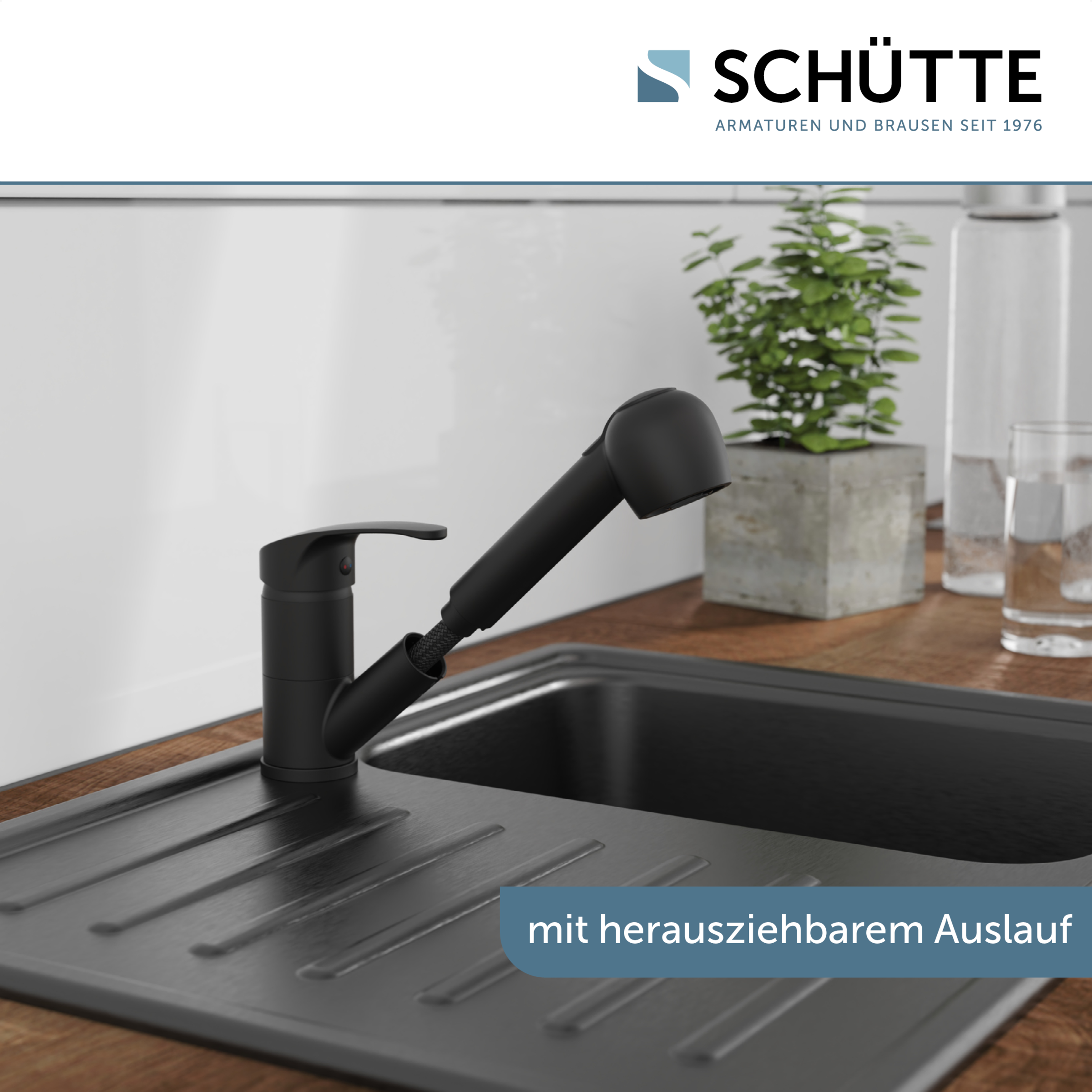Schütte Spültischarmatur »DIZIANI« herausziehbare Brause, 90° schwenkbar, einfache Montage, langlebig