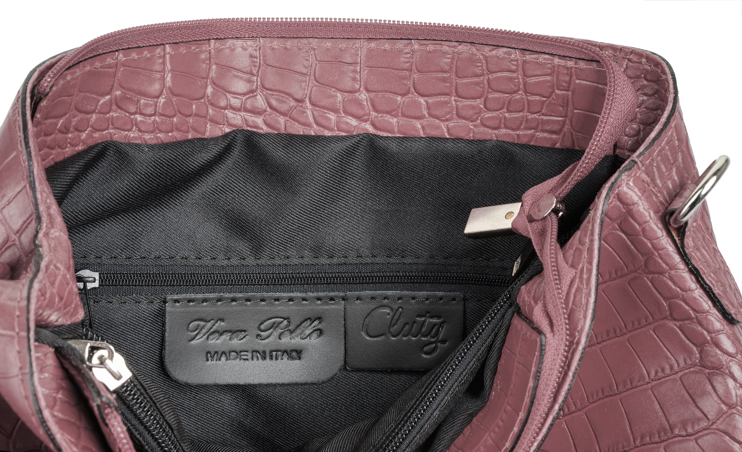 Cluty Sac à bandoulière echt Leder, Made in Italy