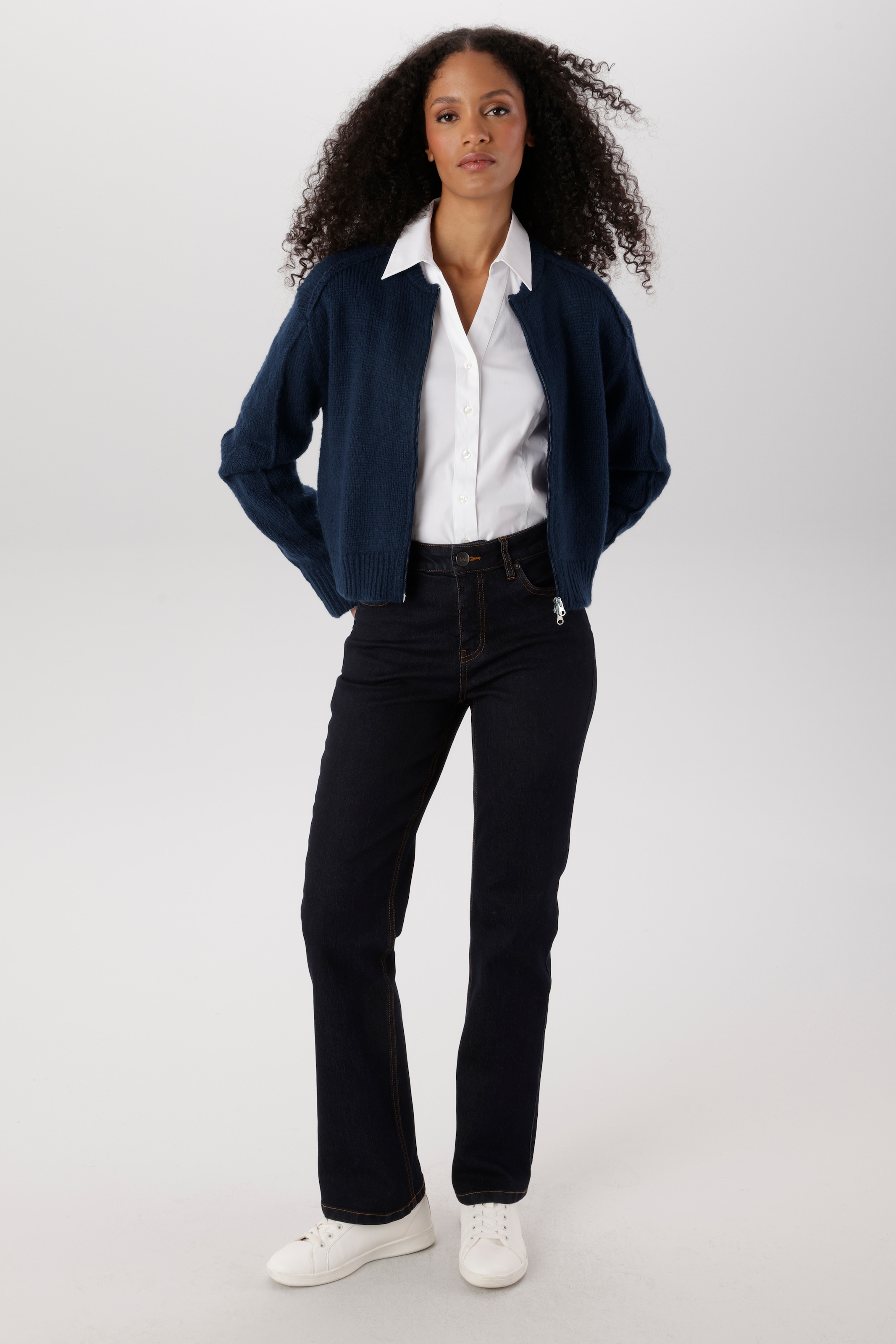 Aniston SELECTED Strickjacke Blousonform und Zwei-Wege-Reissverschluss NEUE KOLLEKTION