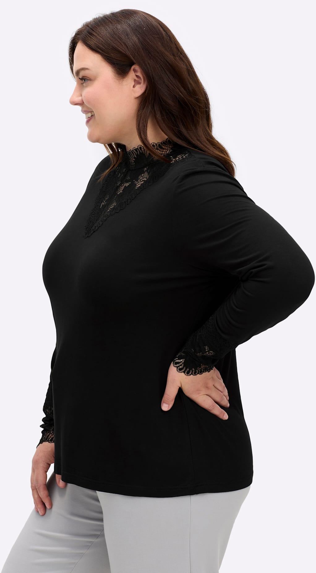 sheego by Joe Browns T-shirt à col montant »Shirt« 1 cuis