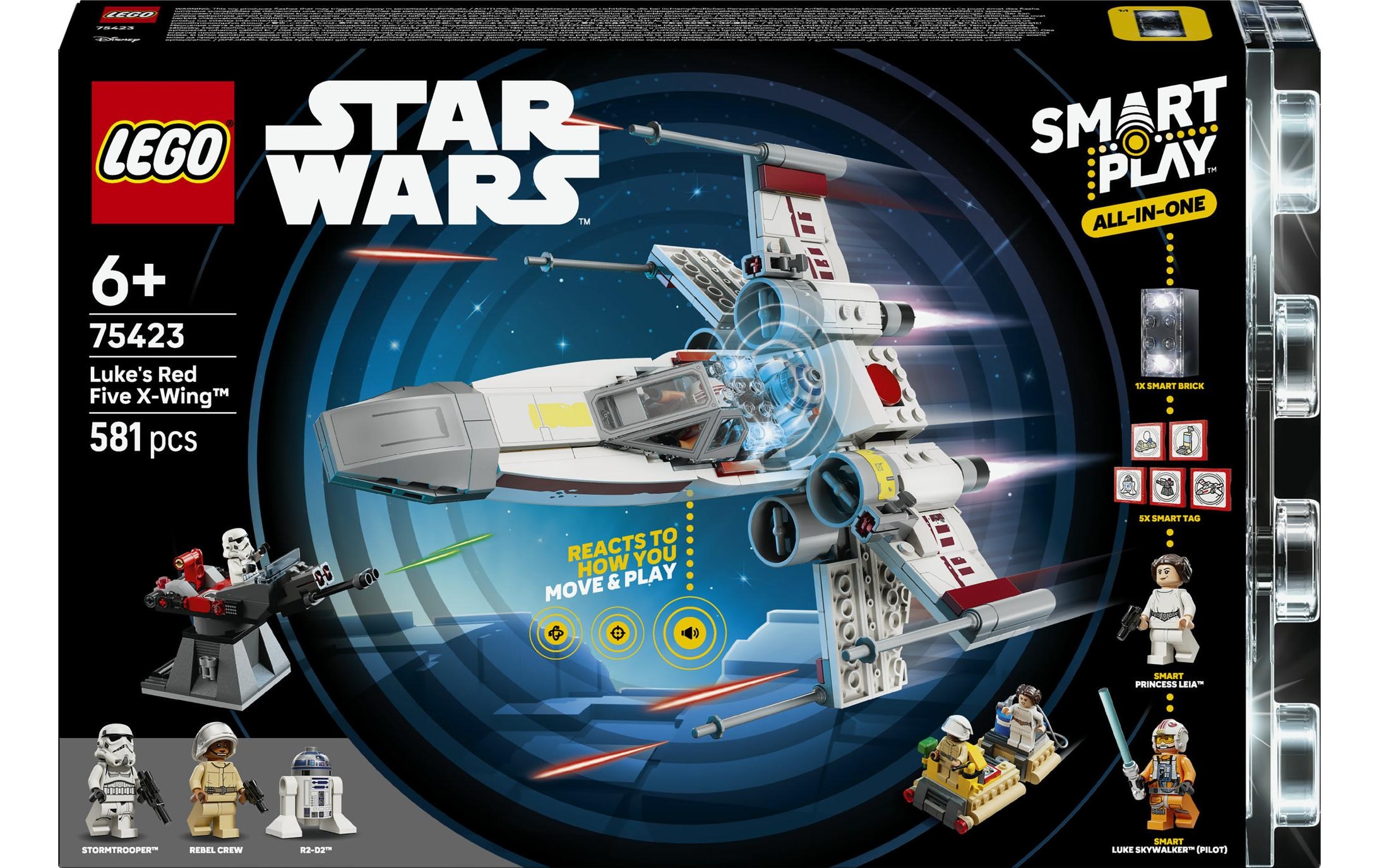 LEGO® Pions de construction »SMART Play: Lukes Rot Fünf X-Wing (75423), LEGO Star Wars™« inklusive SMART Brick; mit Licht- und Soundeffekten