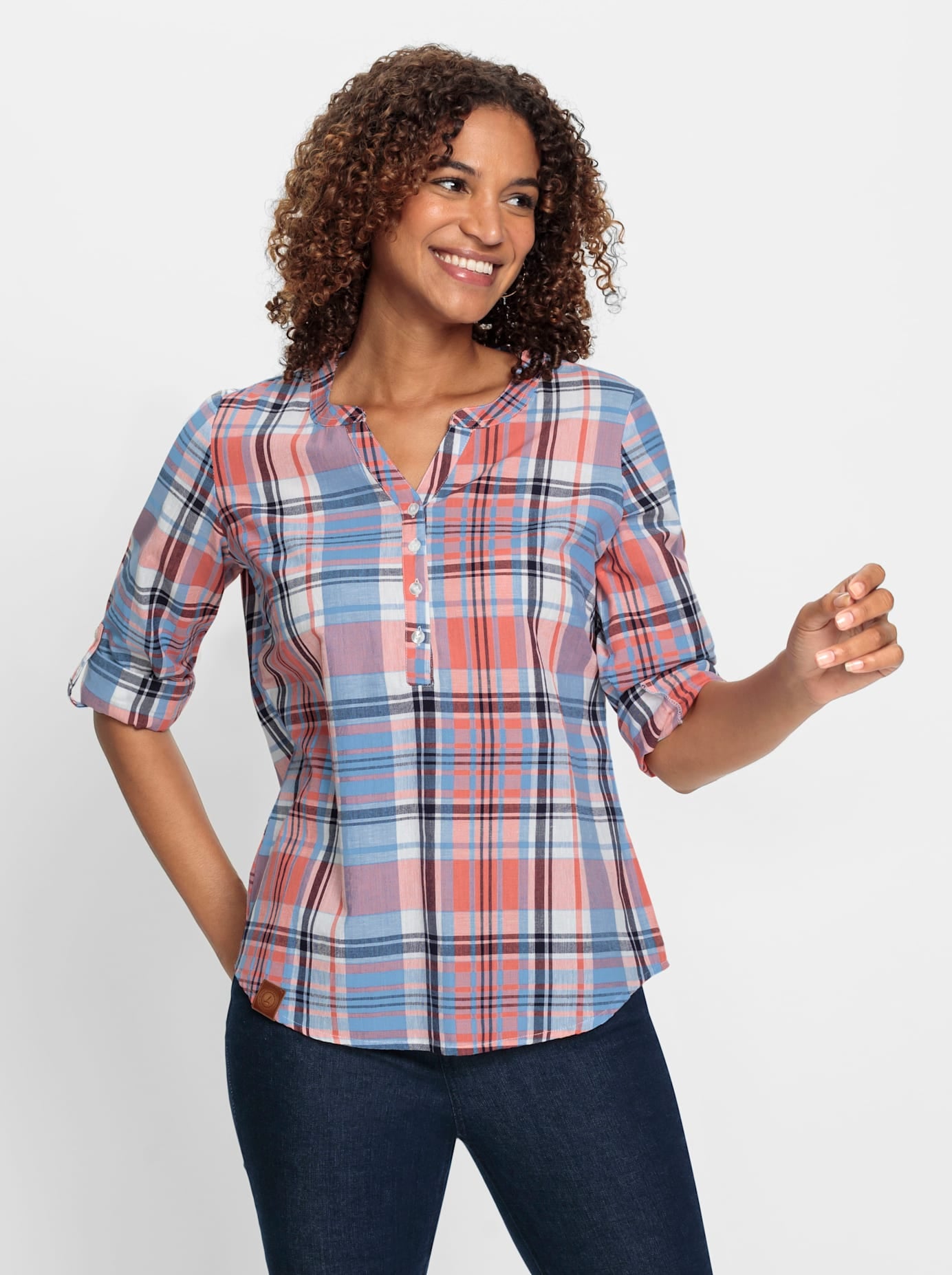 Casual Looks Blouse à carreaux