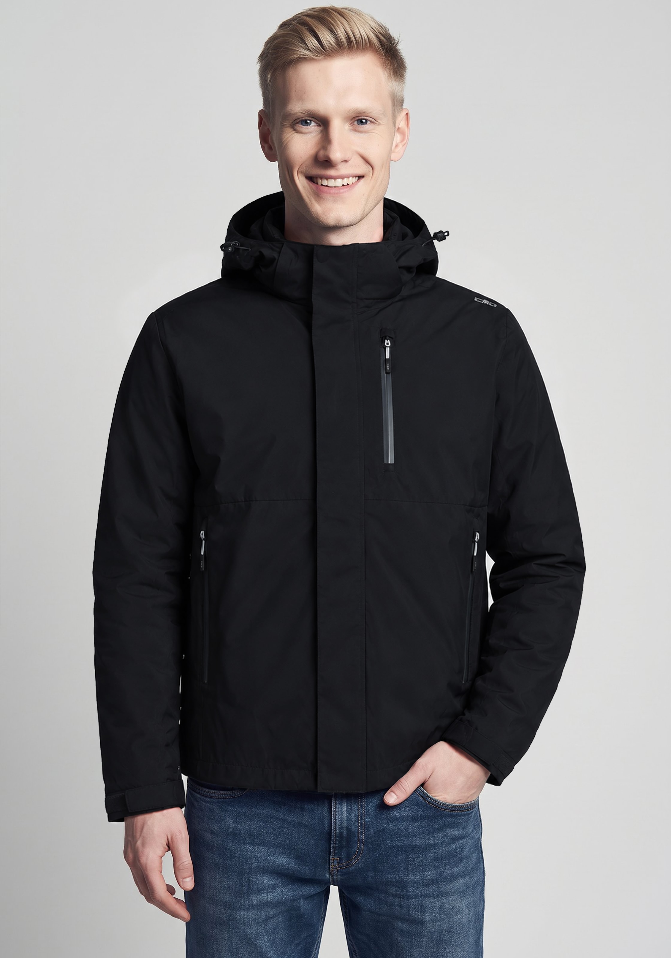 CMP Veste fonctionnelle 3 en 1 »MAN JACKET ZIP HOOD DETACHABLE INN.JACKET« 2 cuis tlg. avec capuche design en 2 pièces, avec veste intérieure amovible, style sportif