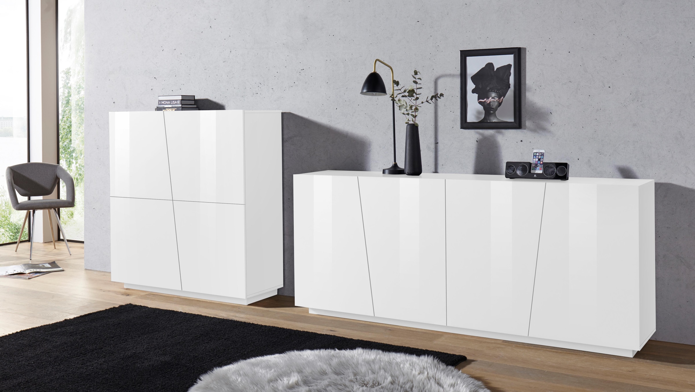 INOSIGN Sideboard »Vega« Kommode mit 4 Türen, Breite 200 cm