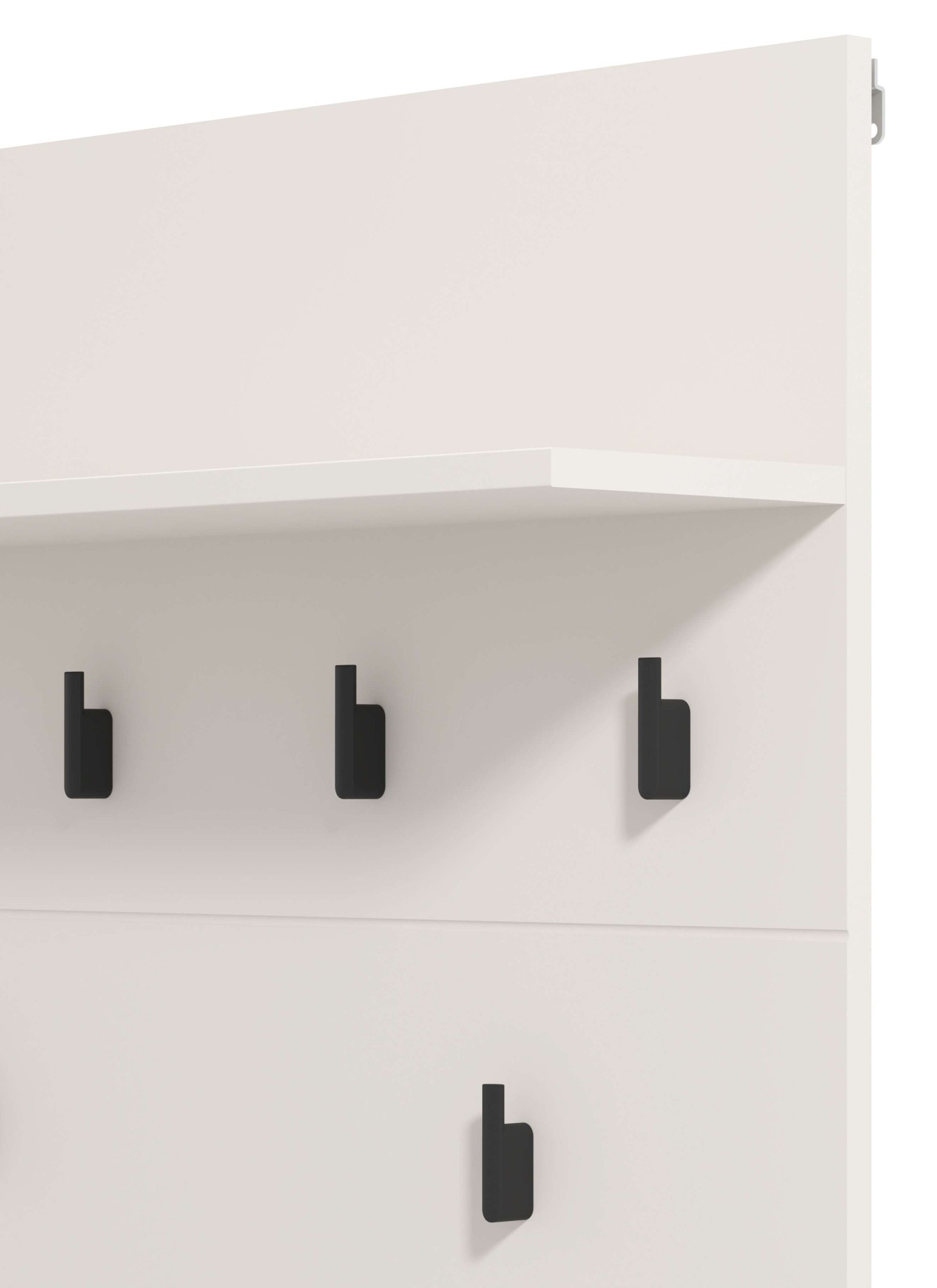 Home affaire Panneau de vestiaire »Rathlin, Wandregal Wandpaneel, Wandgarderobe praktisch & stillvoll« mit 6 Kleiderhaken und Ablage für Accessoires, Breite 77 cm