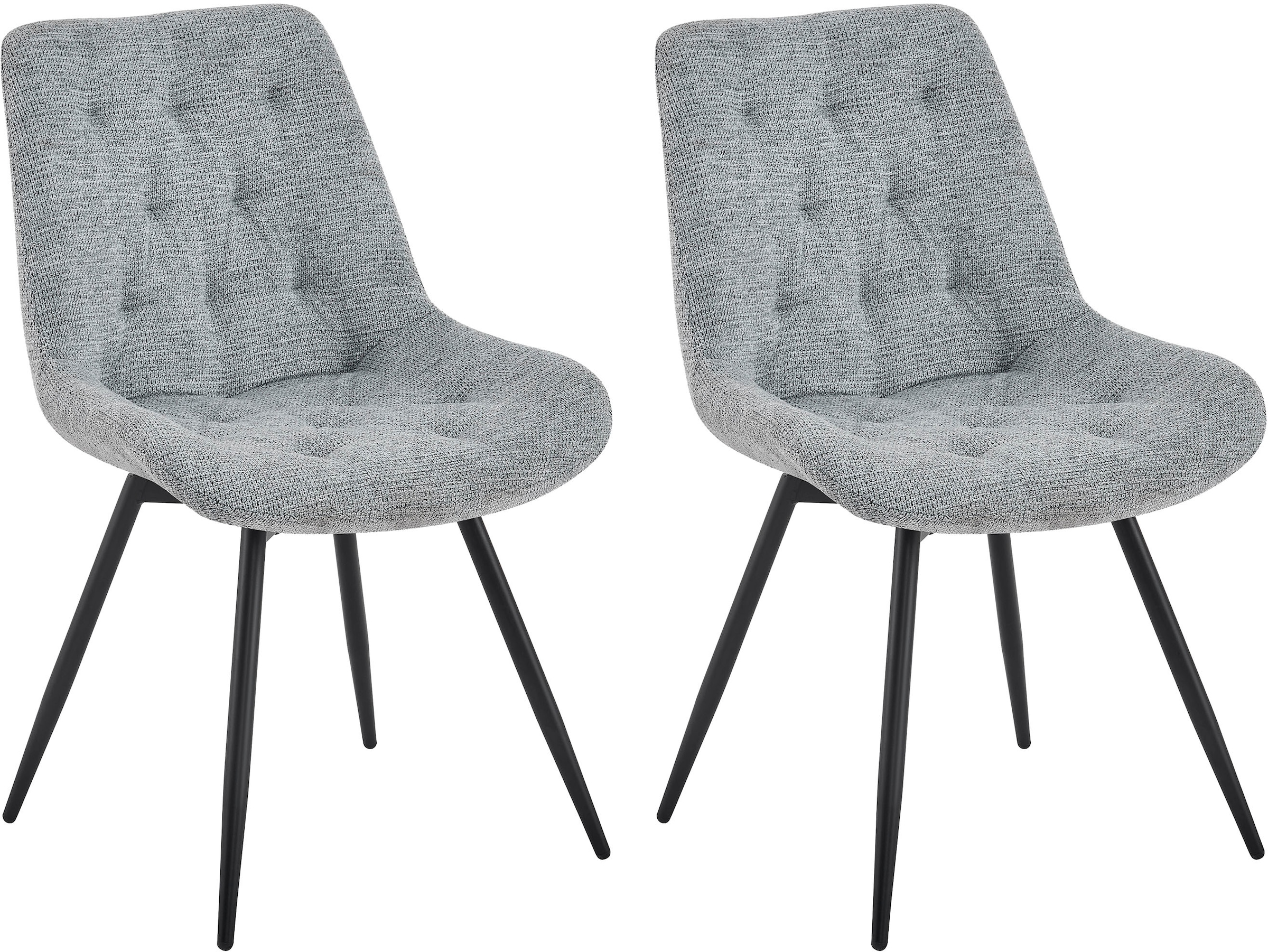 byLIVING Esszimmerstuhl »Aragon« (Set) 2 Stk.360 Grad drehbarer Stuhl, hochwertiger Webstoffbezug mit Steppung