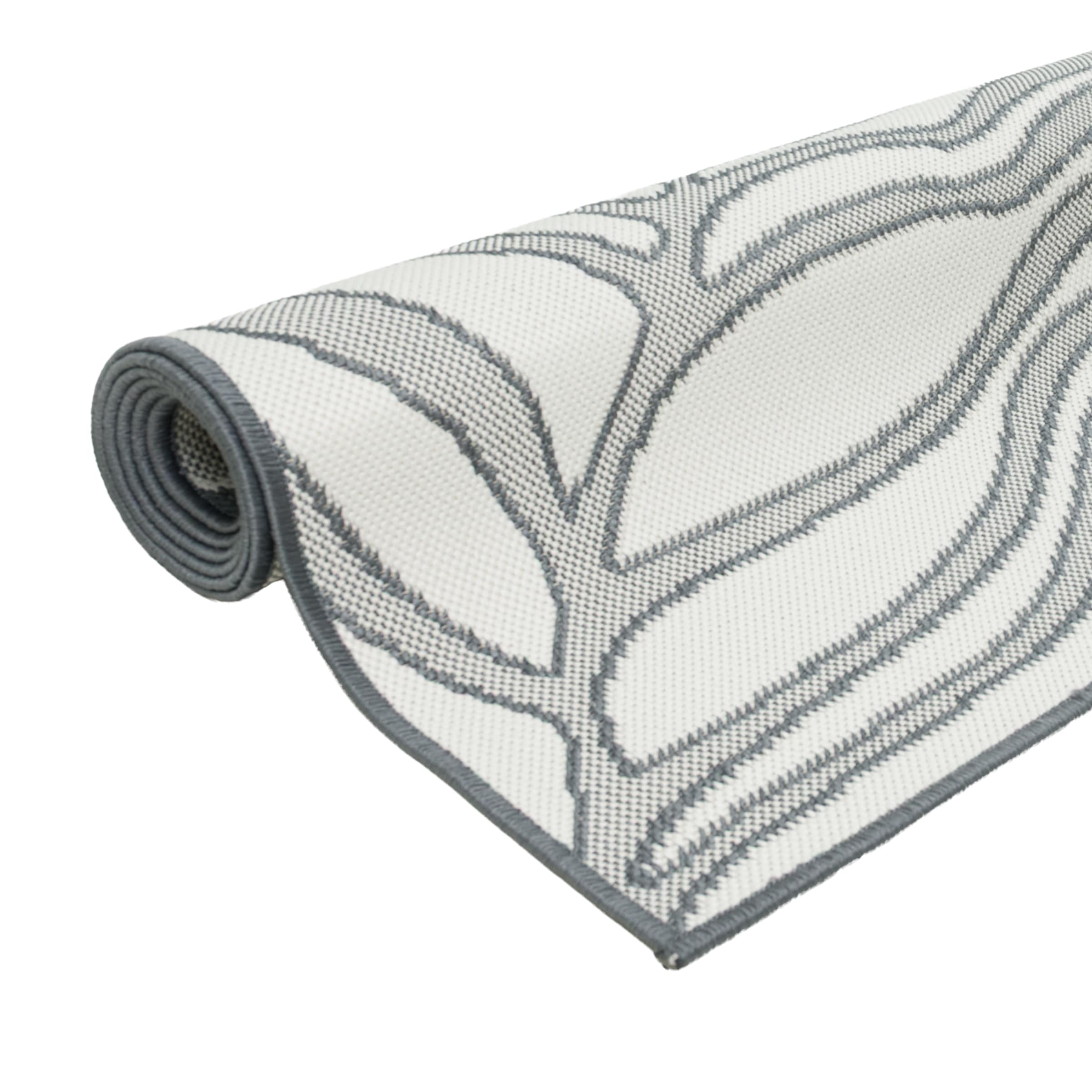 s.Oliver Tapis »Skadom, Wende-Teppich im Blatt Design, auch für Balkon und Terrasse« Rectangulaire 5 mm Höhe für In- und Outdoor geeignet, wetterfest & UV-beständig,