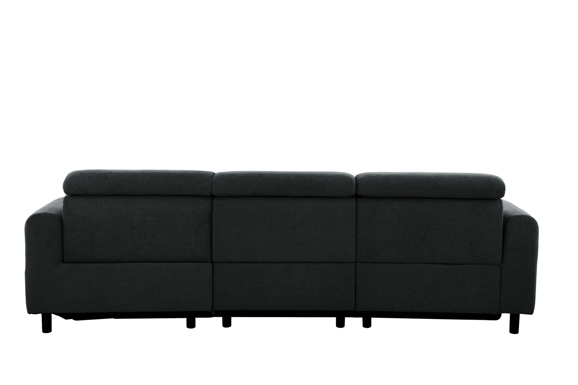 GOODproduct Ecksofa »SKAANE Struktur, L-Form, 274 cm, manuelle/elektrische Relaxfunktion,« rundes Design, Kopfteilverstellung, Federkernpolsterung