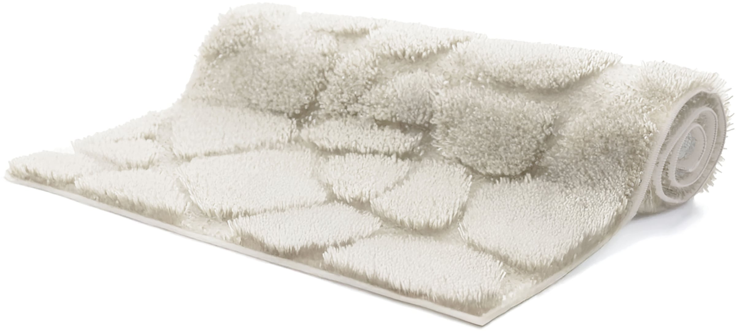 Grund Tapis de bain »Ashtar, Badvorleger, Badezimmer Teppich, 3D-Design« Höhe 20 mm Hoch-Tief-Design mit organischer Steinoptik, Made in Europe