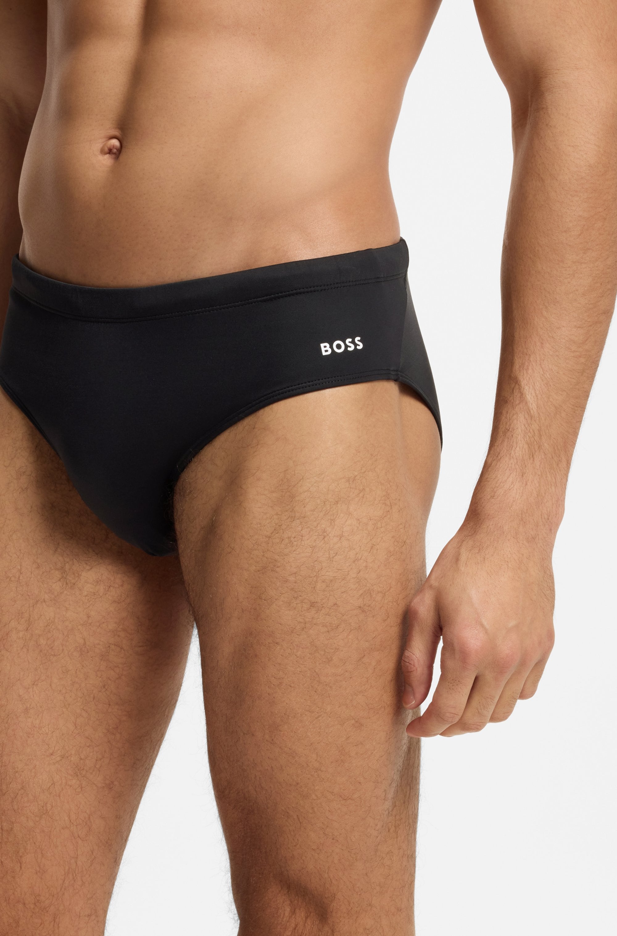 BOSS Maillot de bain »Brief John« avec inscription logo BOSS contrastante