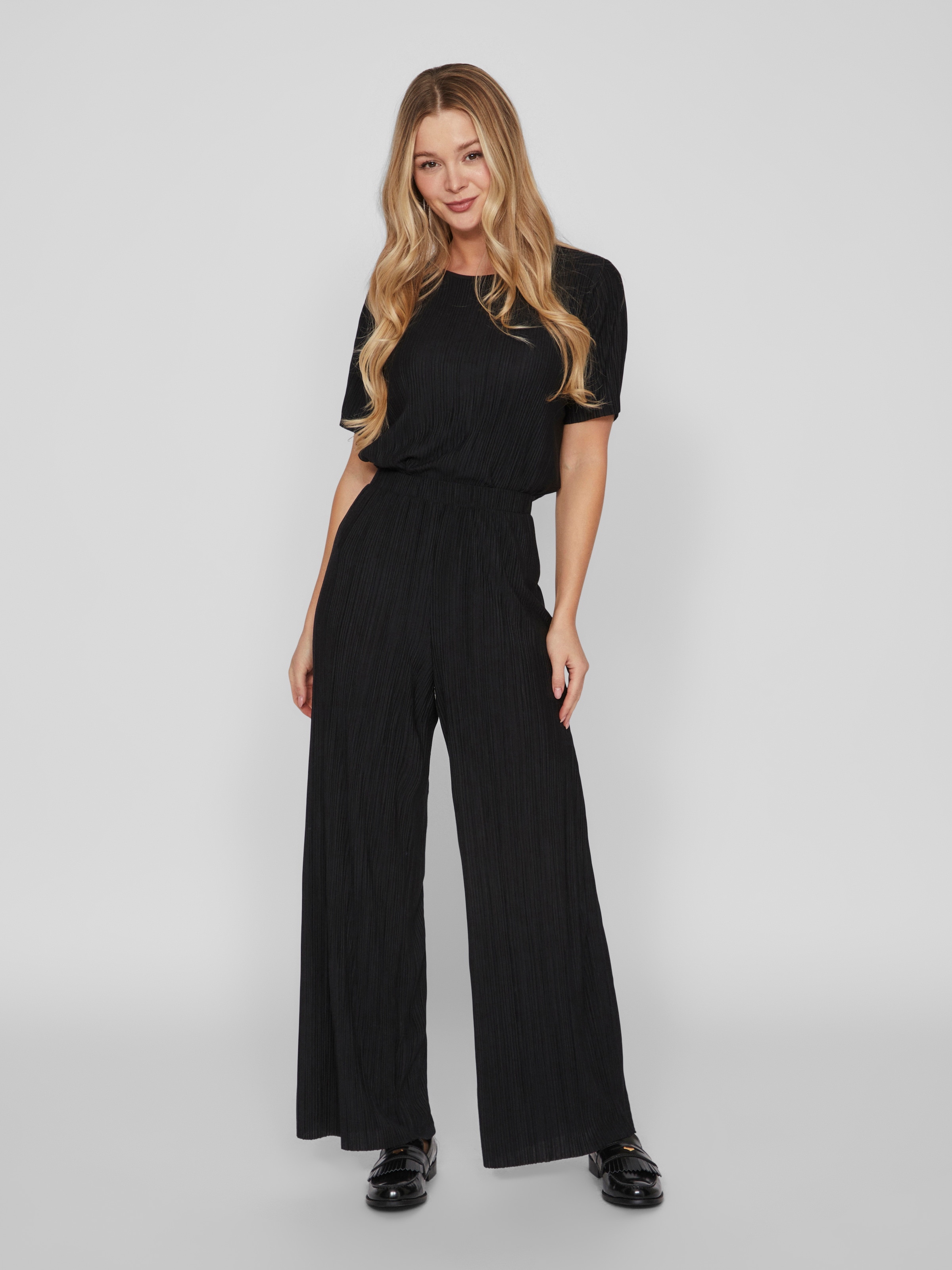 Vila Pantalon à enfiler »VIPLISA HW LOOSE PANTS - NOOS«  Sommerhose, plissierte Optik