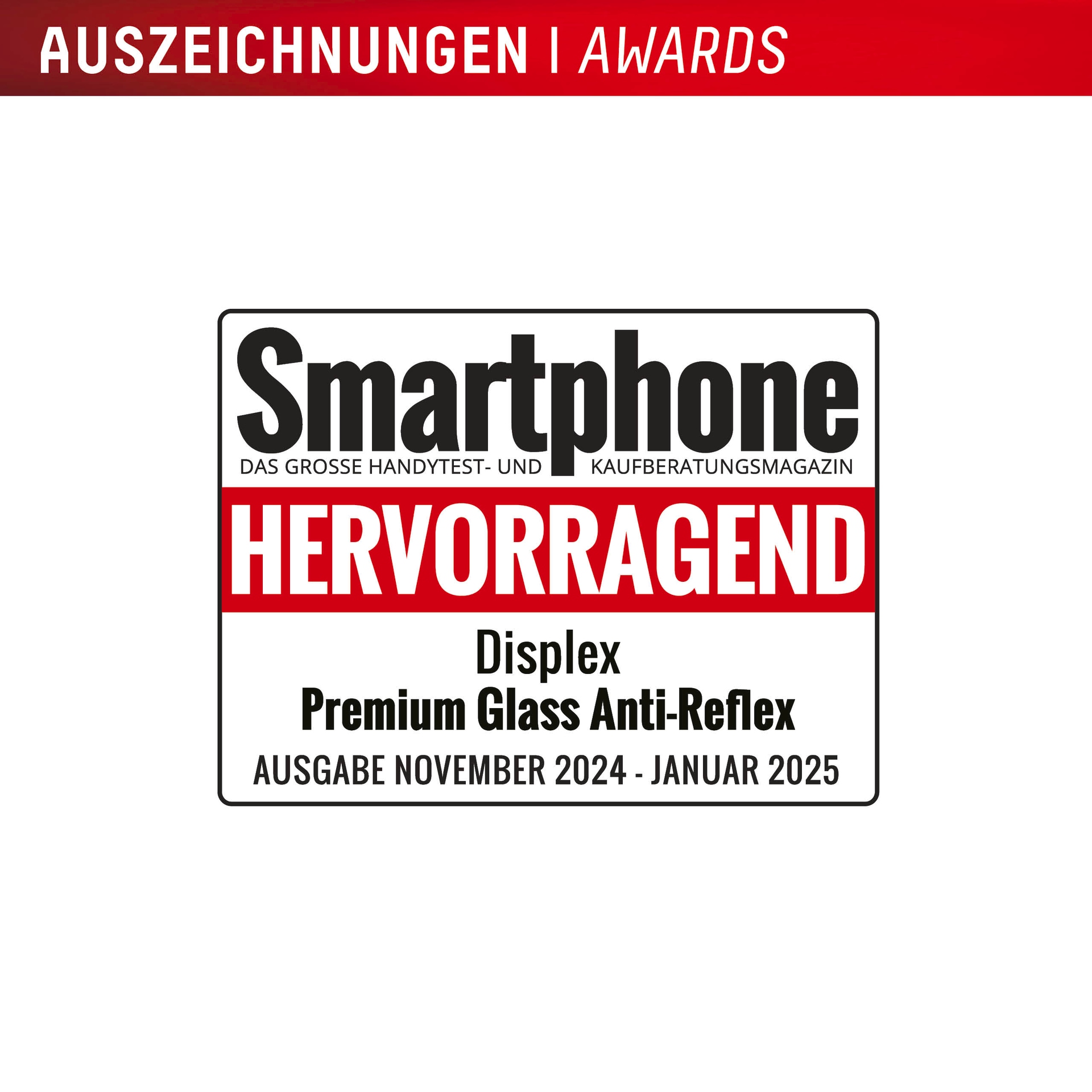 Displex Verre de protection d'écran »Premium Glass Anti-Reflex Screen Protection« für Samsung Galaxy S25 Ultra Displayschutzfolie, Schutzfolie, Bildschirmschutz, kratz- & stossfest