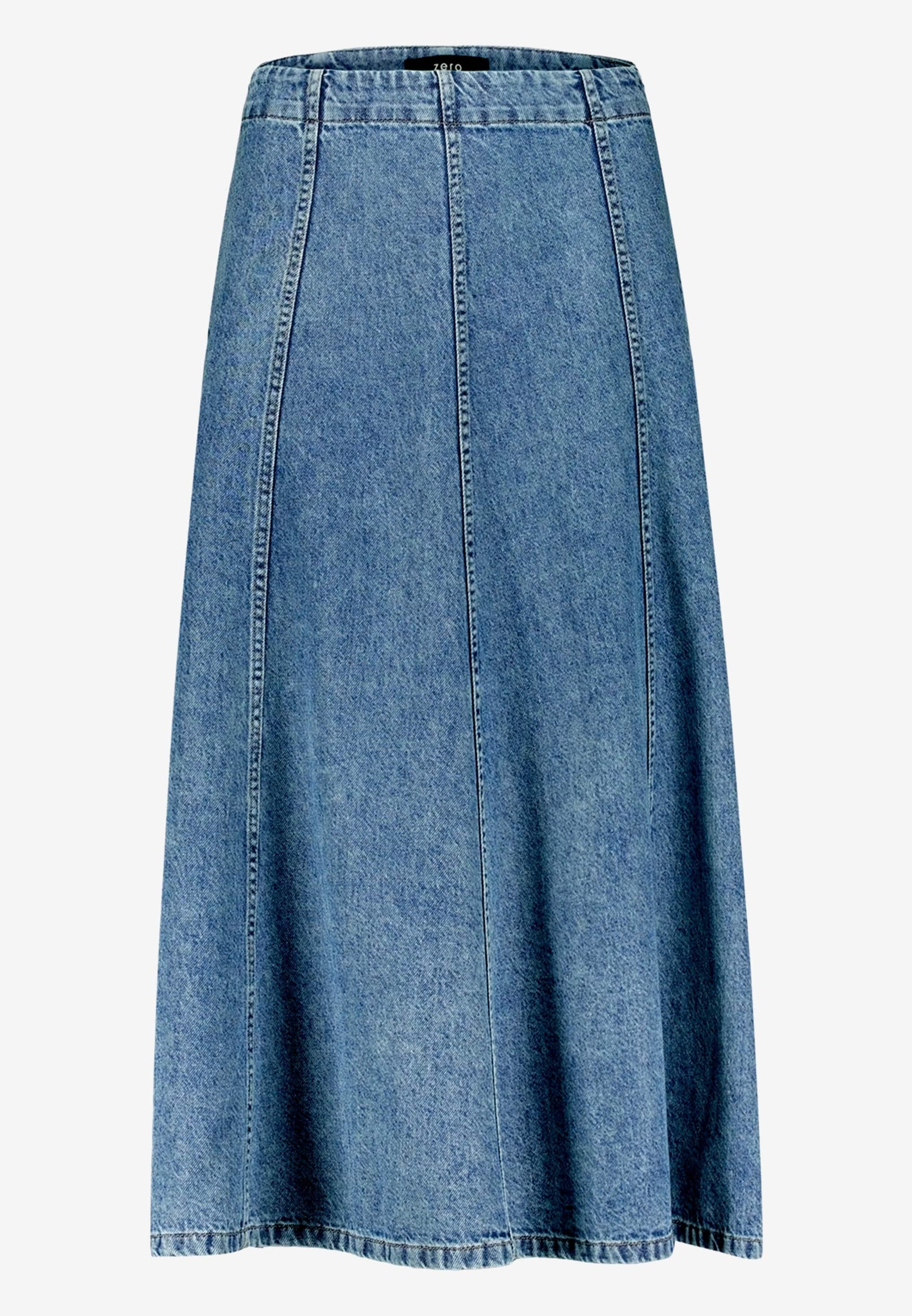 Zero Jeansrock 7/8 Länge / Reissverschluss hinten