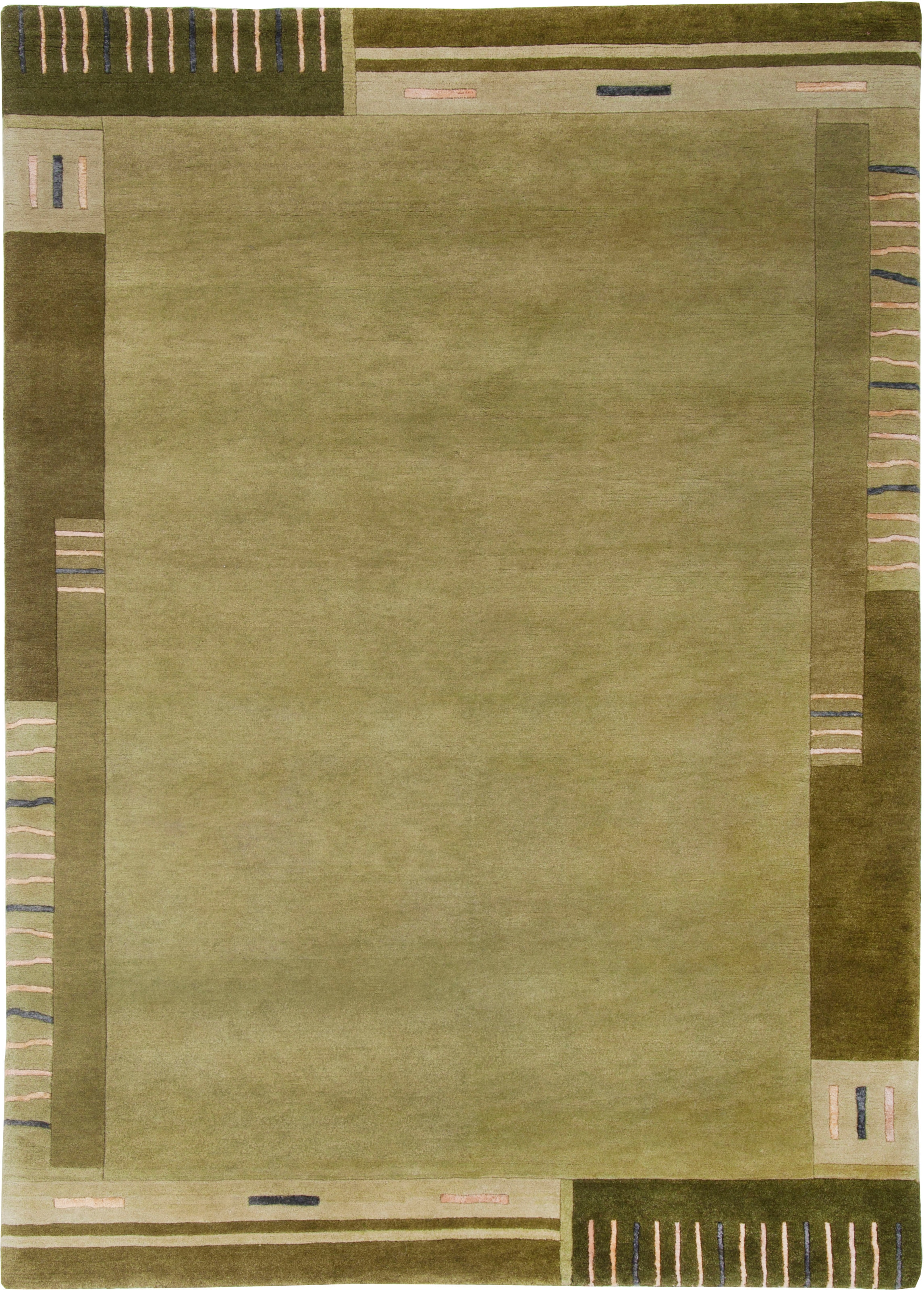 THEKO Tapis en laine »Kailash 110« Rectangulaire 20 mm Höhe reine Wolle, handgeknüpft, mit Bordüre