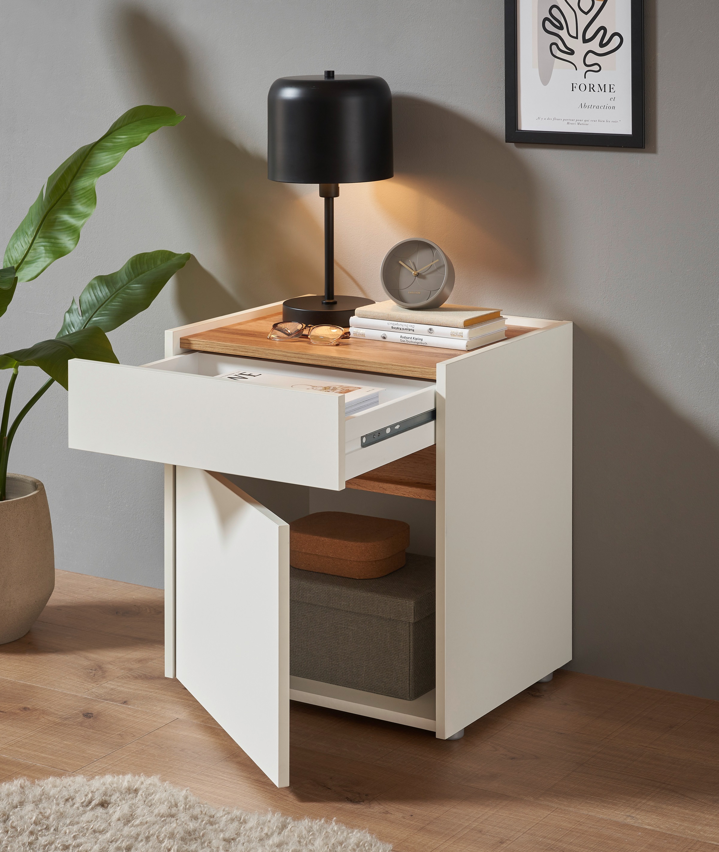 INOSIGN Table de nuit »CiTY/GiRON, Nachttisch, Nachtschrank, Bestellschrank, Nachtkonsole« in zwei Farben erhältlich, Stauraumfach und Schublade