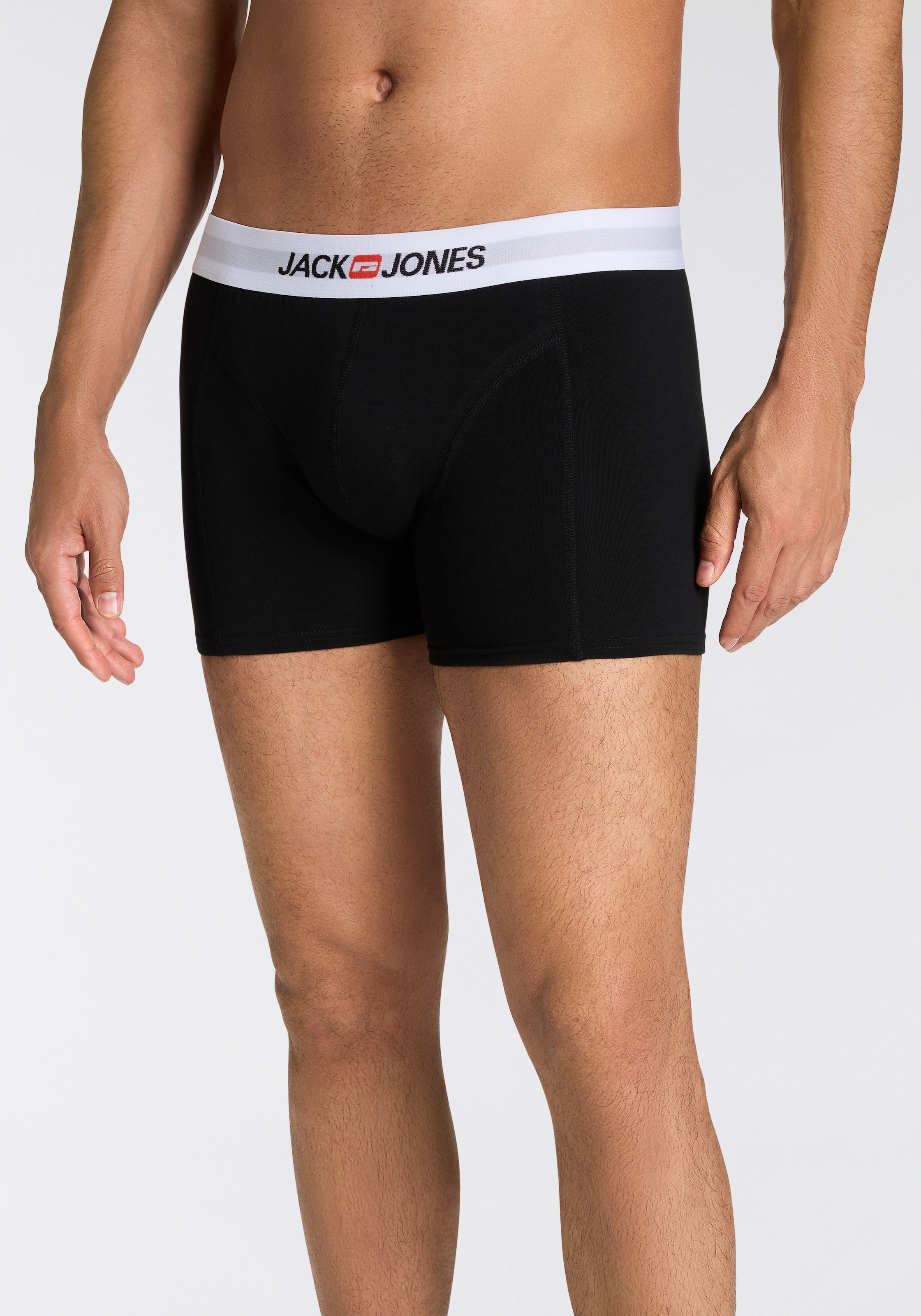Jack & Jones Tronc »JACOLD – Boxershorts mit farbigem Bund im 6er-Pack« Packung, 6 cuis Druck, modisch, regular fit, Jersey