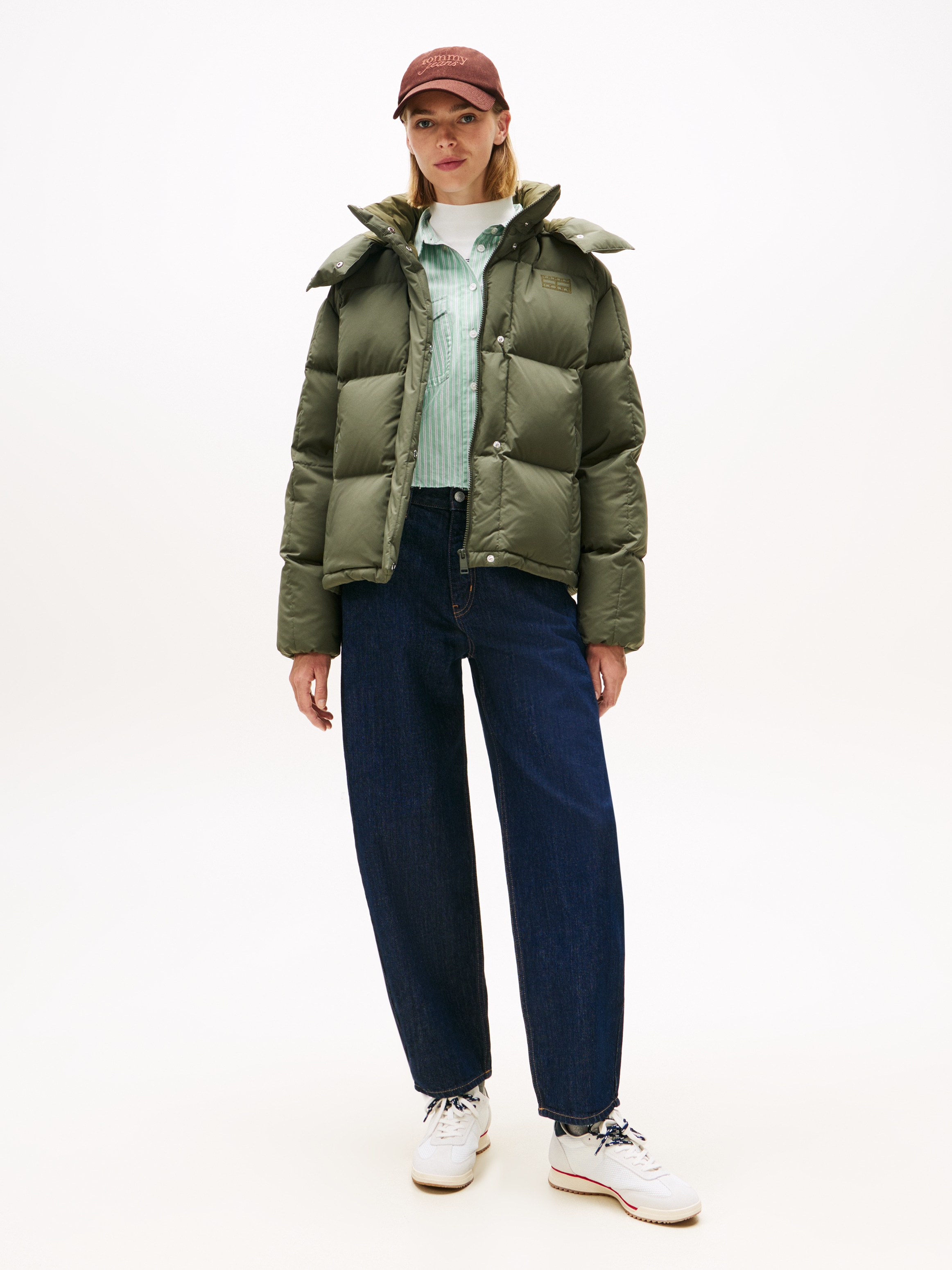 Tommy Jeans Veste matelassée »TJW ALASKA GRID DOWN JACKET EXT« mit Kapuze