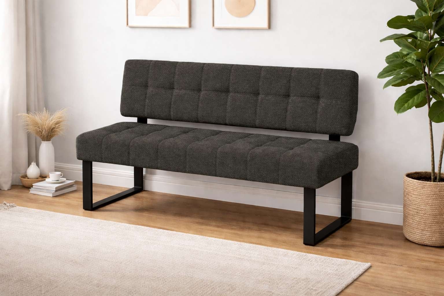 Home affaire Banc »Mia Küchenbank, Polsterbank, Esszimmerbank, 141x64 cm« Moderne Bank und  Farben, Sitzplatzanzahl: 2-3, Frei in Raum stellbar