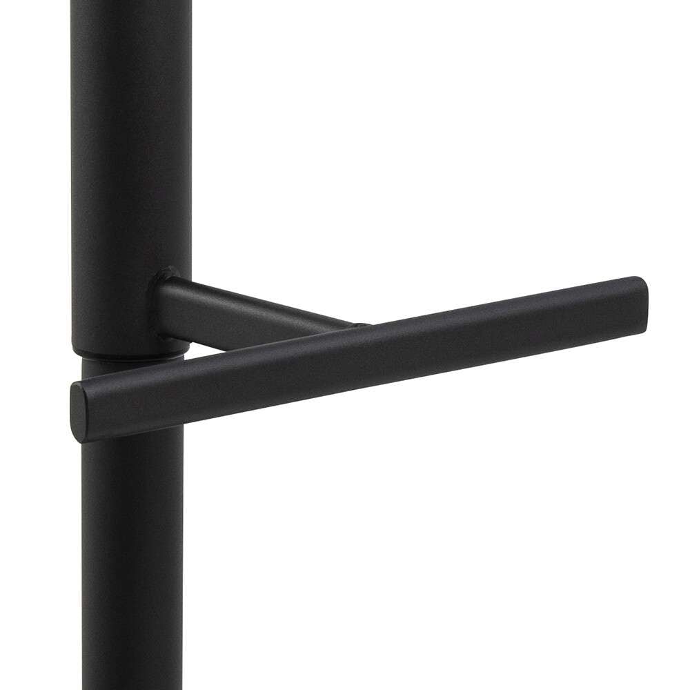 ACTONA GROUP Tabouret de bar »Adisa Barstuhl, Küchenstuhl,« Tissu, pied trompette noir, vérin à gaz, pivotant, lot de 2