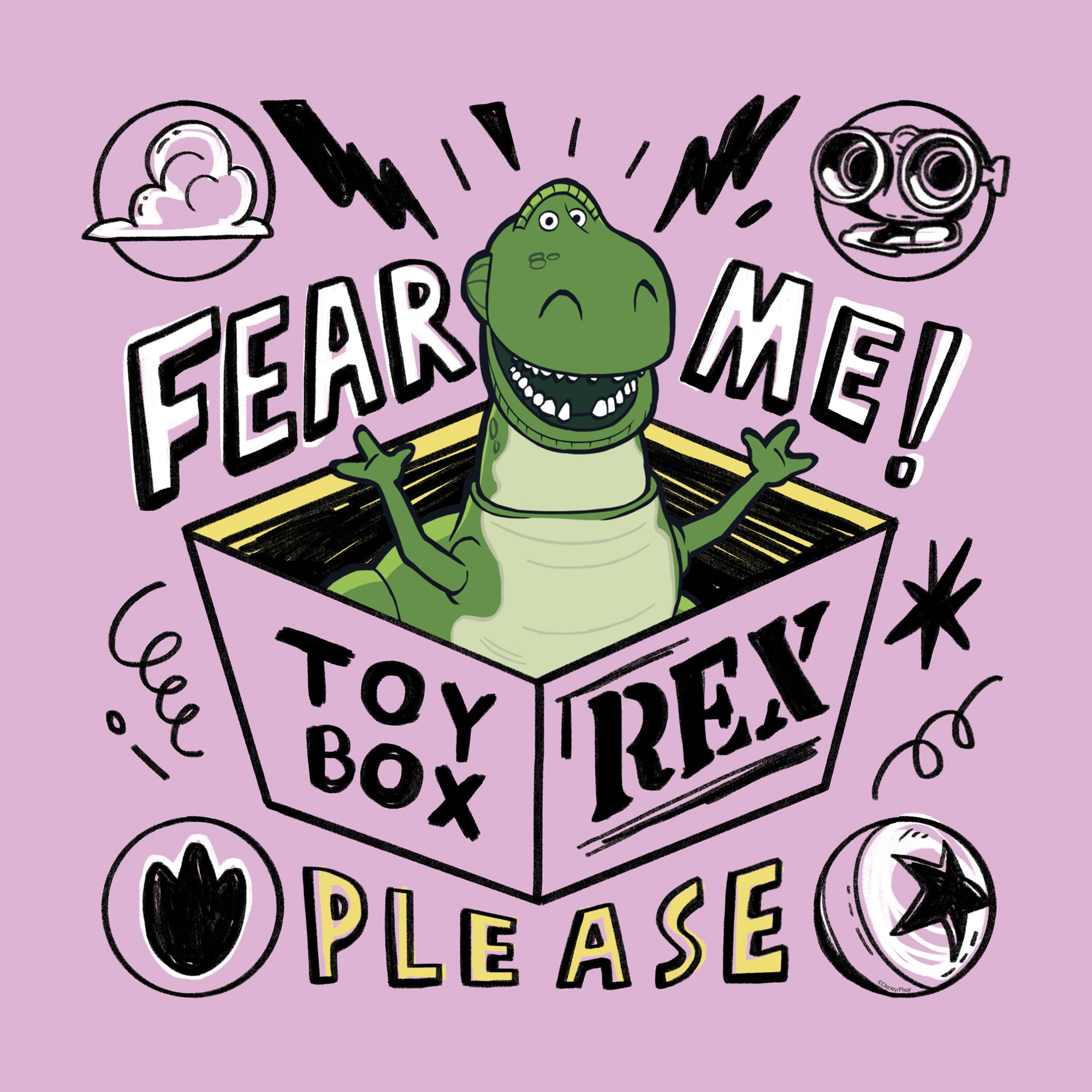 Komar Leinwandbild »Disney and Pixar Toy Story Fear Me Please« Disney Set, 1 Stk. tlg. 40 x 40 cm (Breite x Höhe) - Kinderzimmer, Dekoration