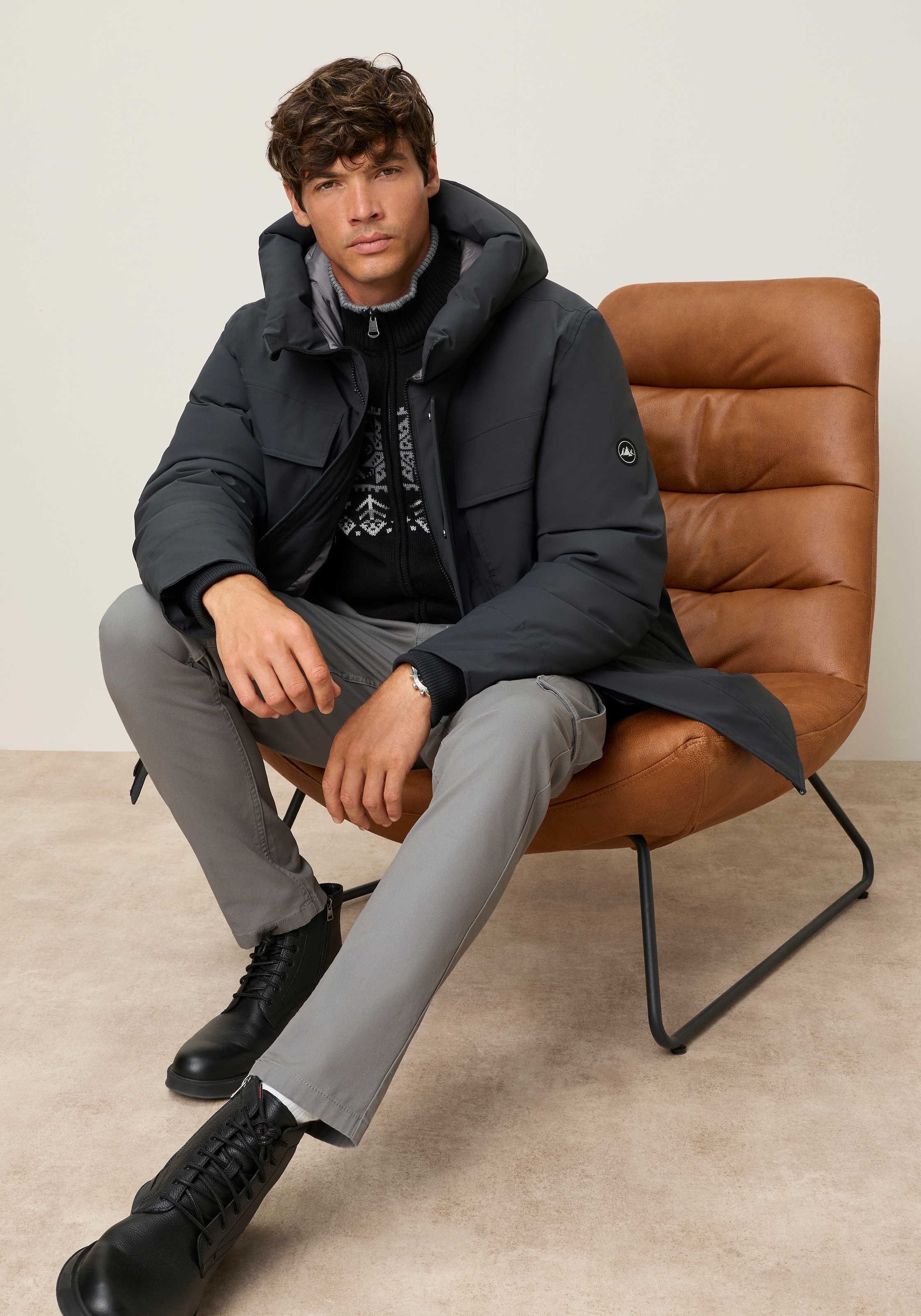 Polarino Parka fonctionnelle avec capuche Idéal pour l'hiver avec de grandes poches et une capuche