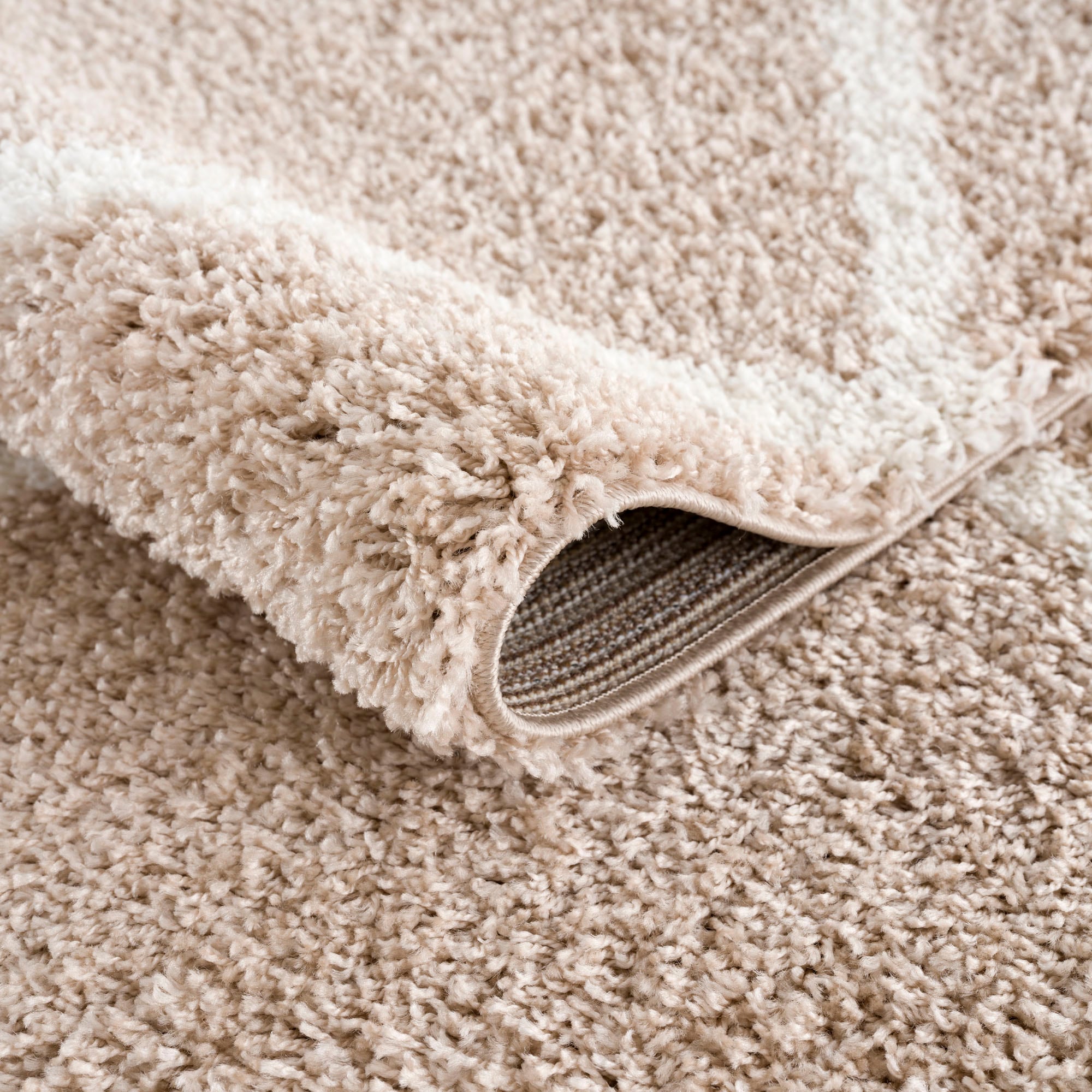 Sanat Tapis à poils longs »Madrid« Rond 30 mm Höhe Wohnzimmer, Langflor, Shaggy Teppich