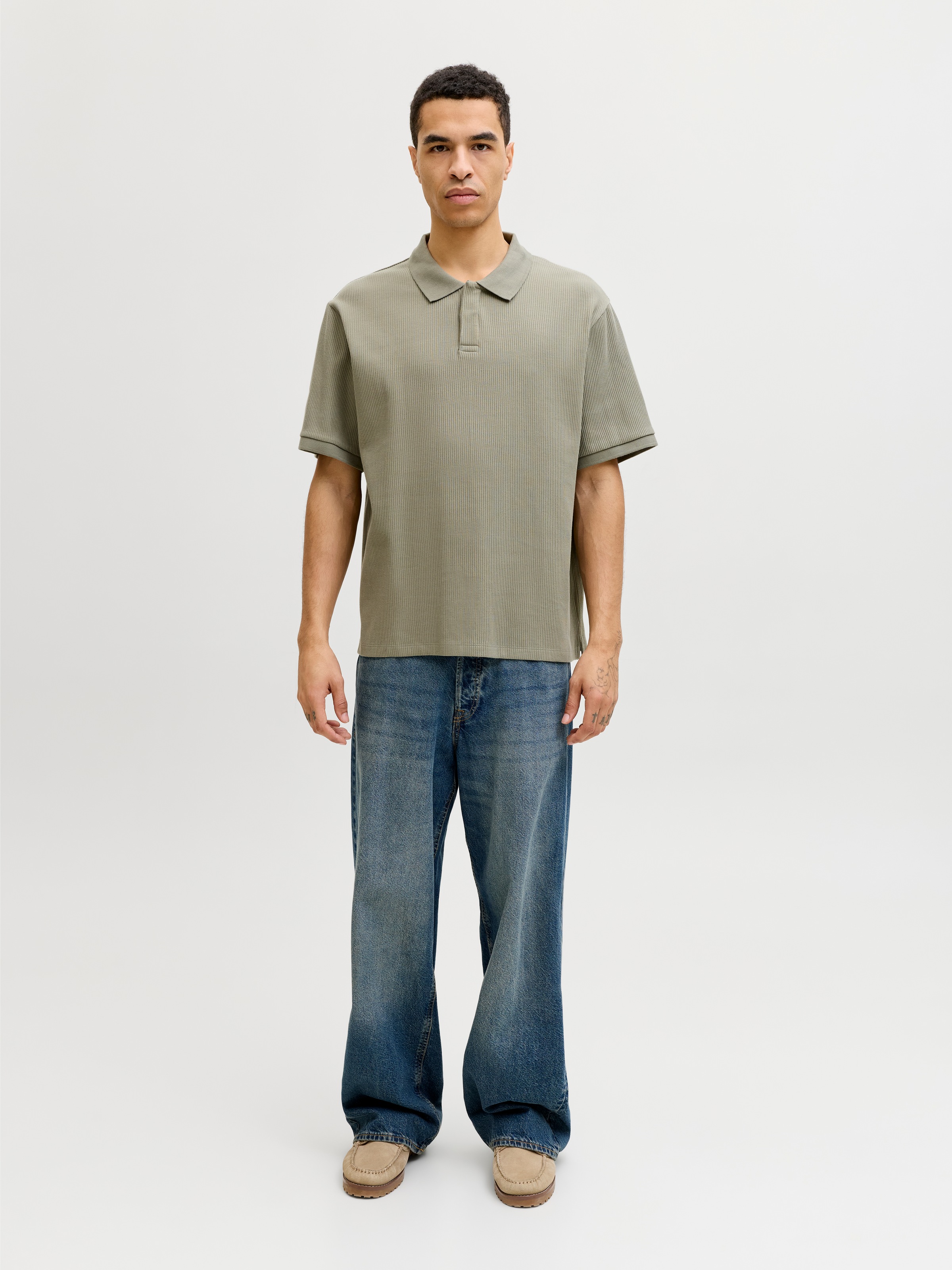 Jack & Jones Polo »JJEHARRISON STRUCTURE POLO SS LN« mit Polokragen