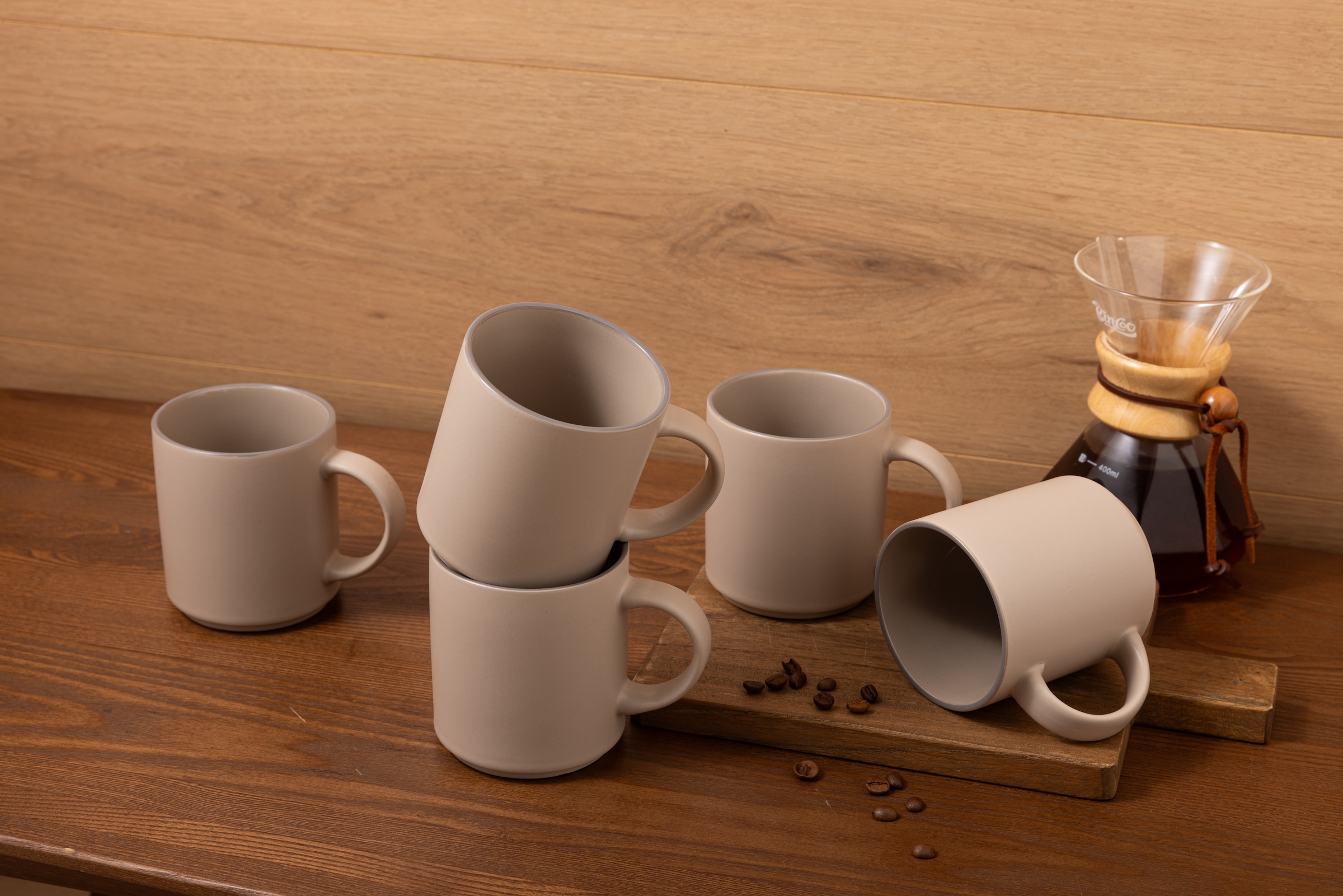 GOODproduct Gobelet »Kaffeebecher Ylvii, 6er Set« spülmaschinenfest und mikrowellengeeignet, 350 ml