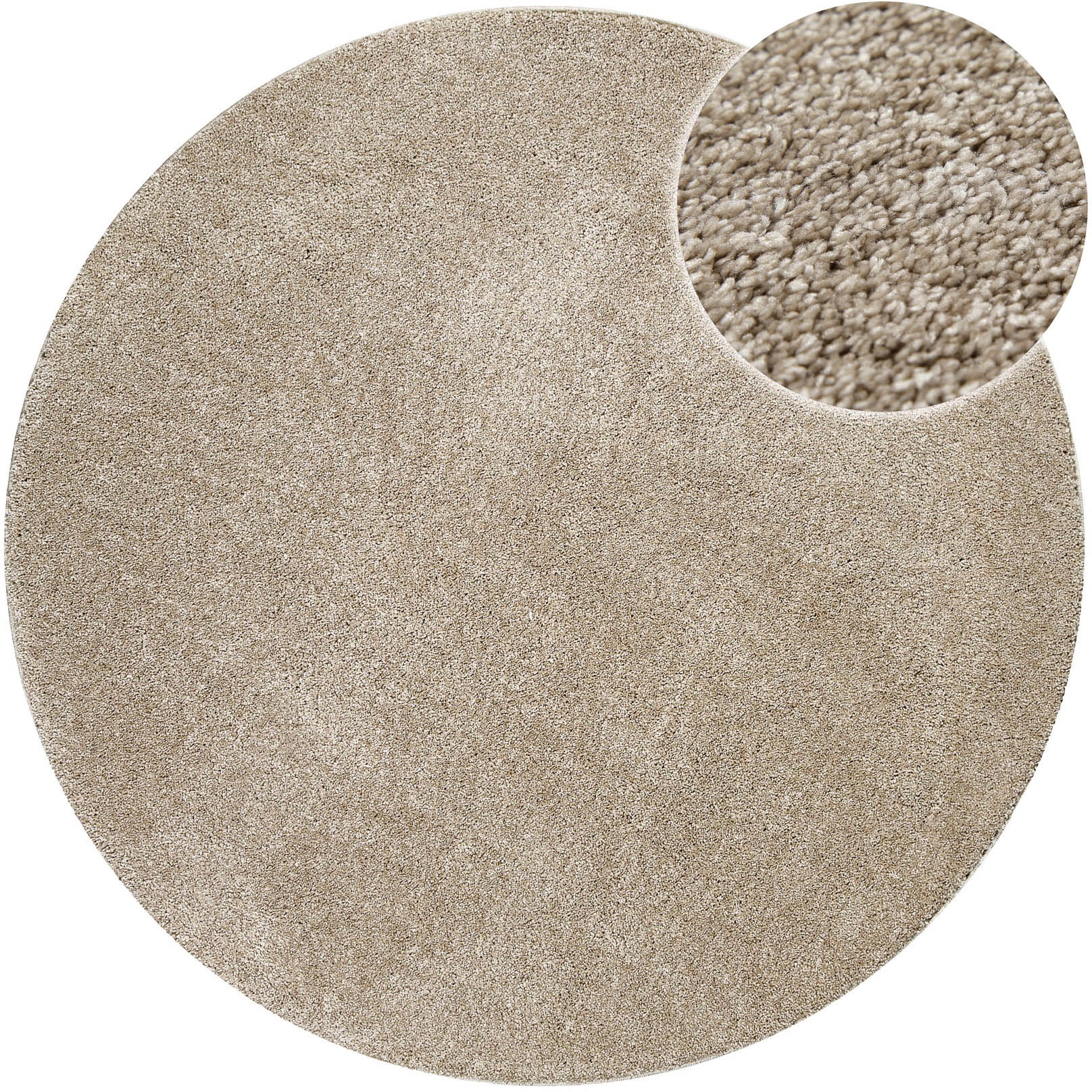 GOODproduct Hochflor-Teppich »Yvaine« rund 25 mm Höhe Langflor, Shaggy, dichter weicher Hochflor, meliert, Wohnzimmer