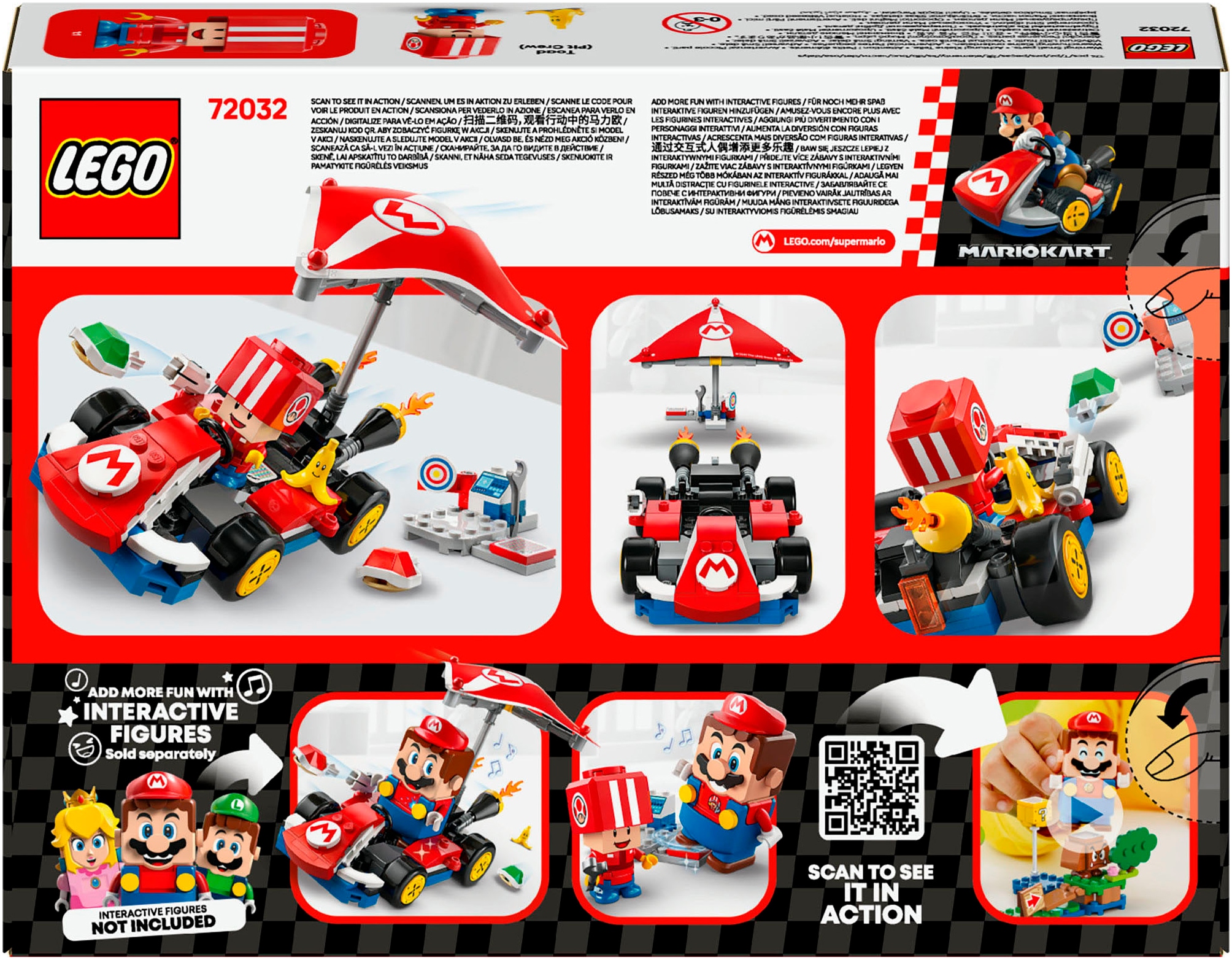 LEGO® Konstruktionsspielsteine »Mario Kart™ – Standard–Kart (72032), LEGO Super Mario« Made in Europe