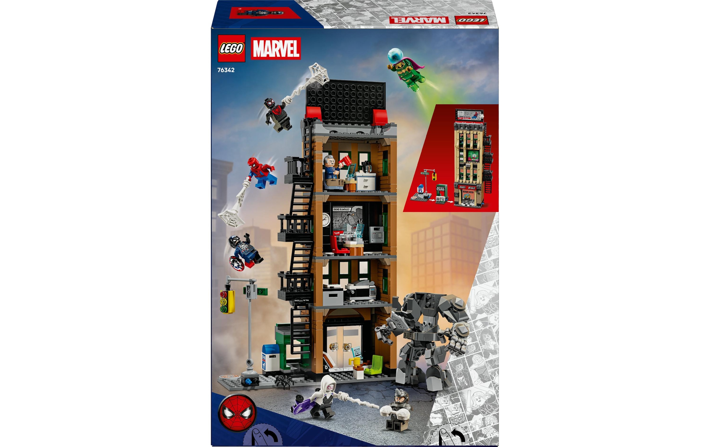 LEGO® Konstruktionsspielsteine »Marvel Spider-Man vs. Mysterio: Daily Bugle«