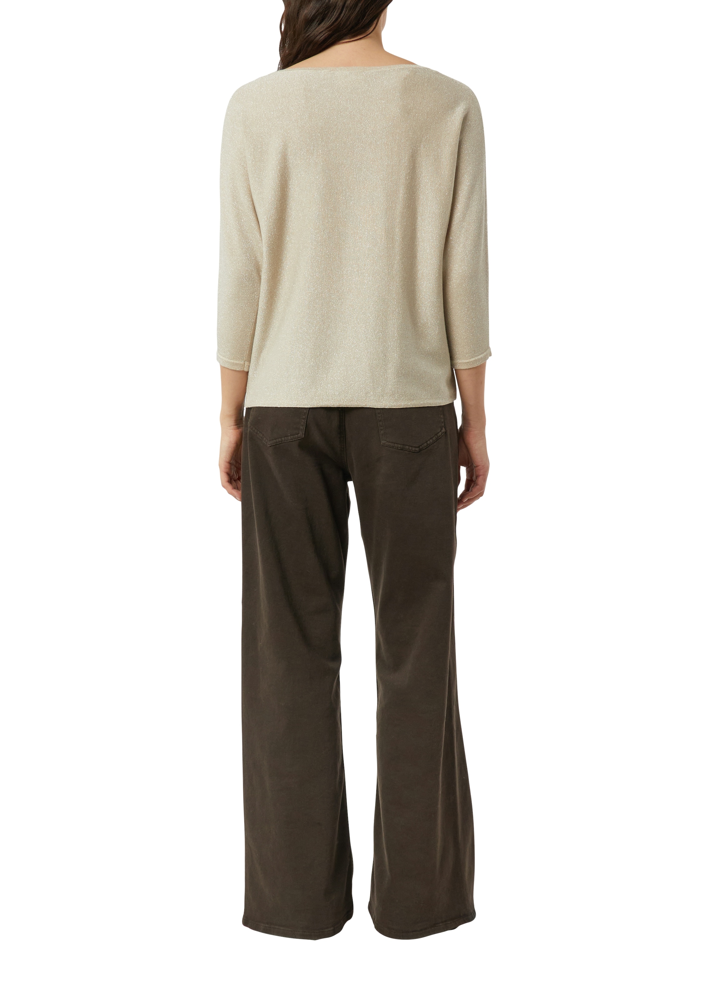 Comma Pull à manches 3/4 mit Glitzerdetails