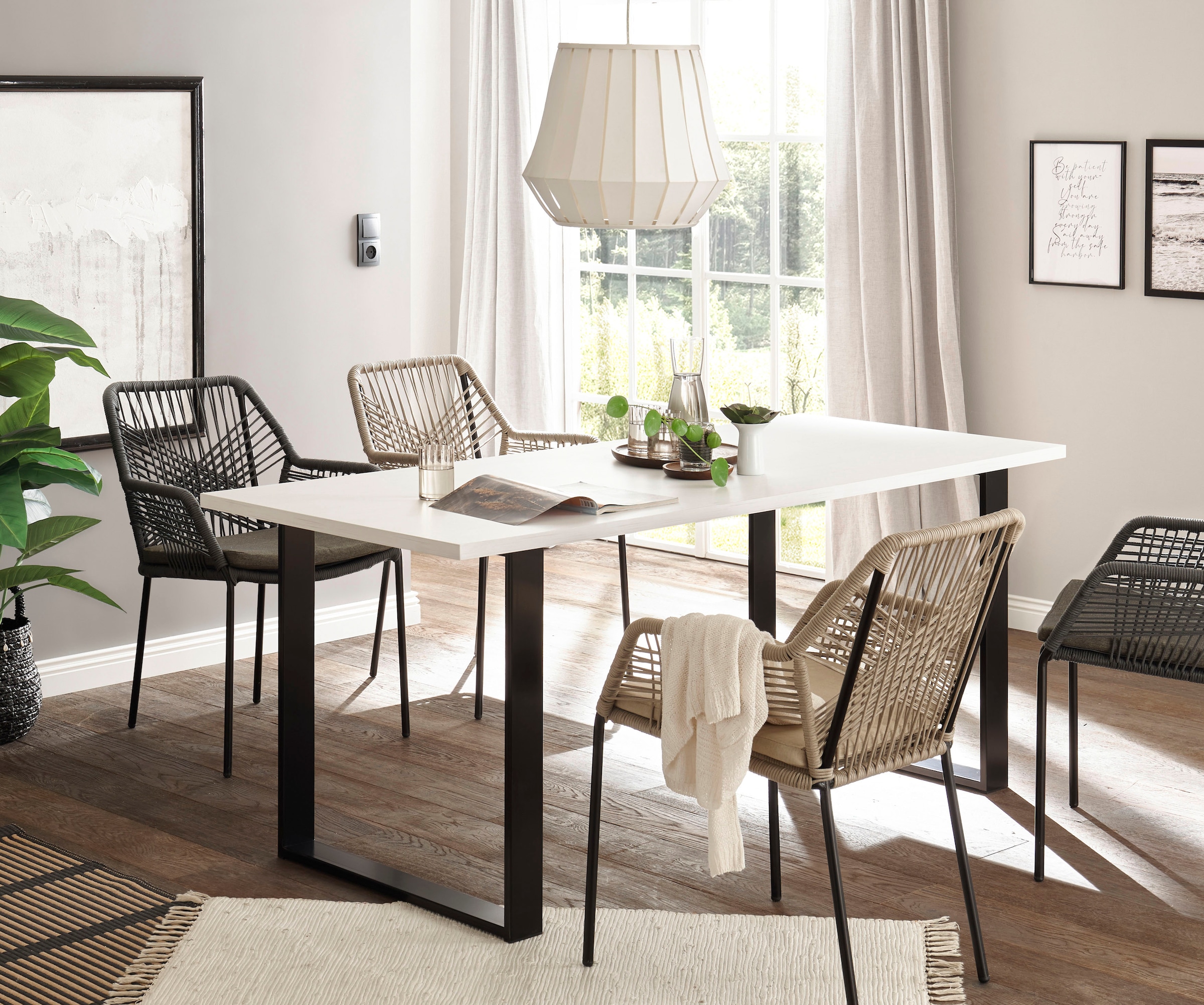 Home affaire Table de salle à manger »SHERWOOD« in modernem Holz Dekor, Breite 180 cm