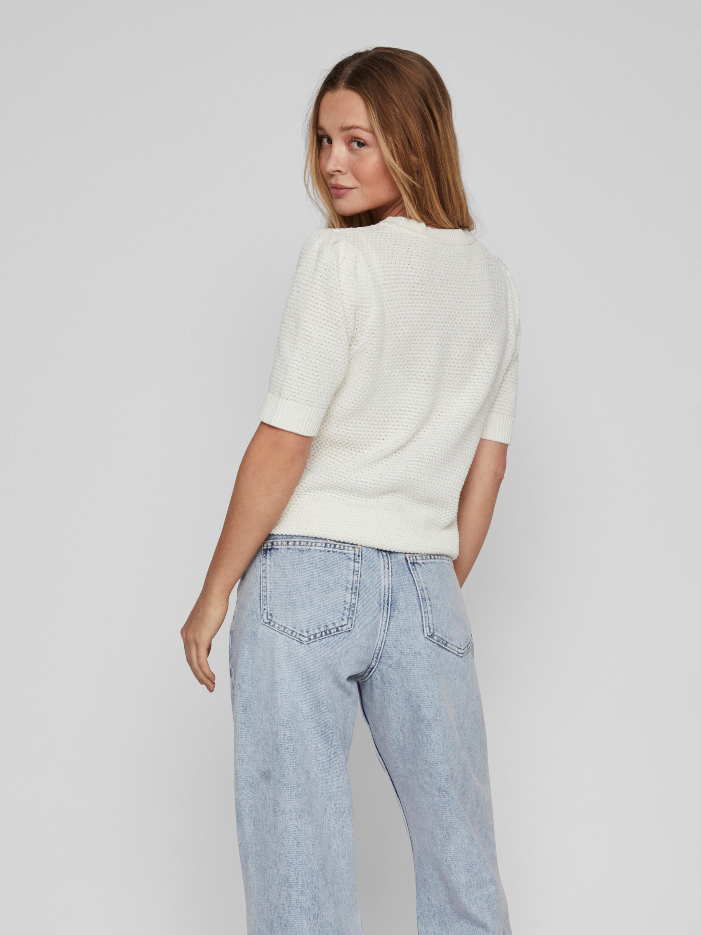 Vila Pull à manches courtes »VIDALO O-NECK S/S KNIT TOP - NOOS«