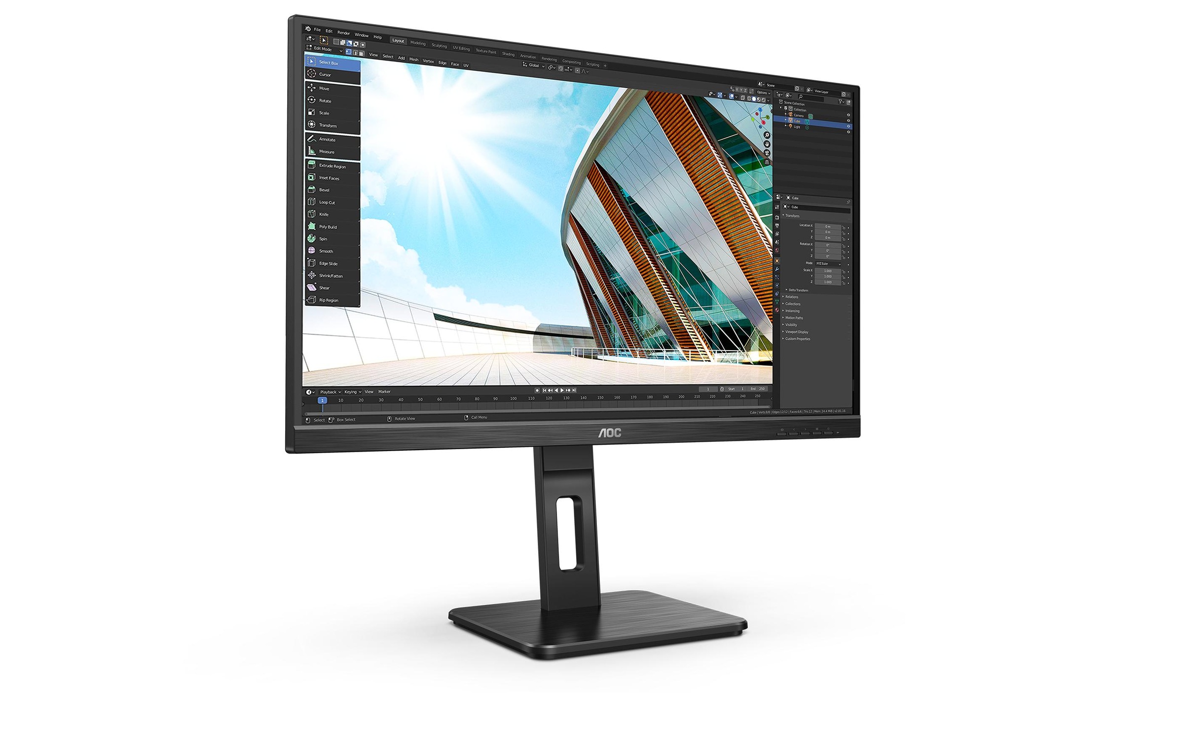 AOC Ergo Monitor »27P2Q« 68,31 cm/27 ″  1920 x 1080 px Full HD 4 Reaktionszeit 75 Hz