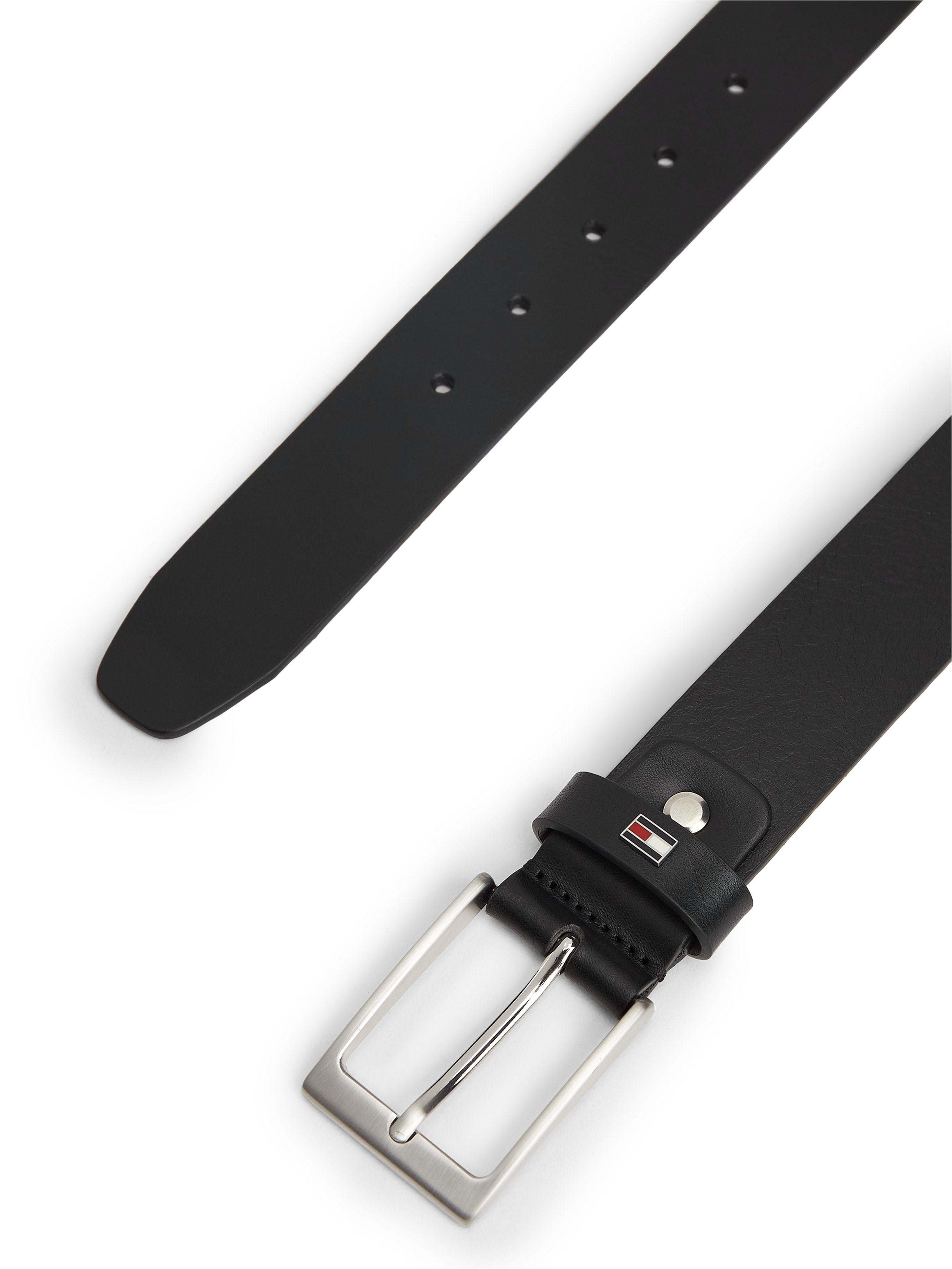 Tommy Hilfiger Ceinture en cuir »LAYTON 3.5 ADJ« avec pin's de label