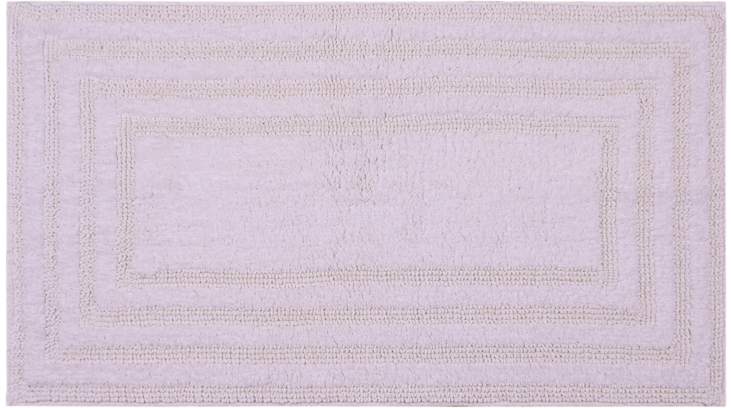 my home Badematte »Inga, Rahmen, Badvorleger, Badezimmer Teppich« Höhe 18 mm beidseitig nutzbar | fussbodenheizungsgeeignet | strapazierfähig 100% Baumwolle, Hoch-Tief-Effekt, weich, trocknergeeignet