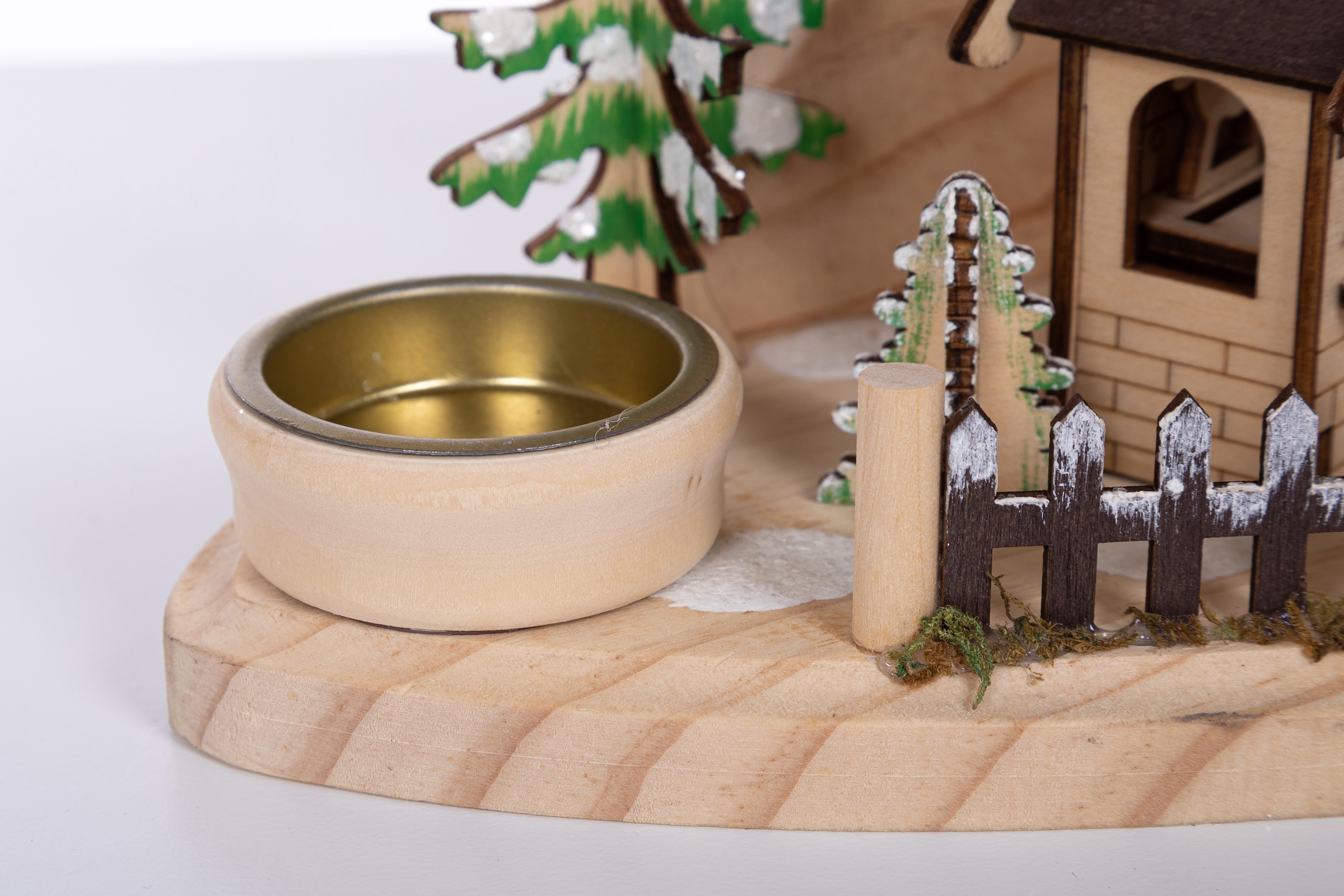 Myflair Möbel & Accessoires Teelichthalter »Weihnachtsdeko« Winterlandschaft aus Holz