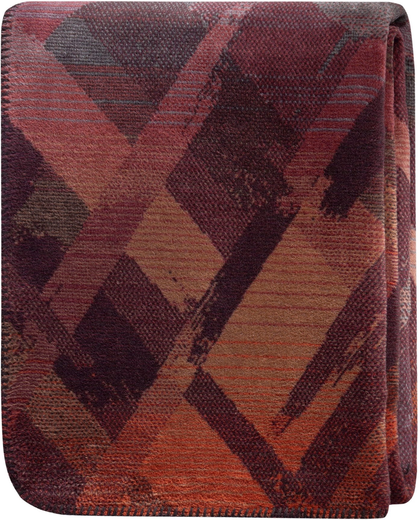 Biederlack Couverture d'intérieur »Garnet Glow mit geketteltem Zierstich« Made in Germany