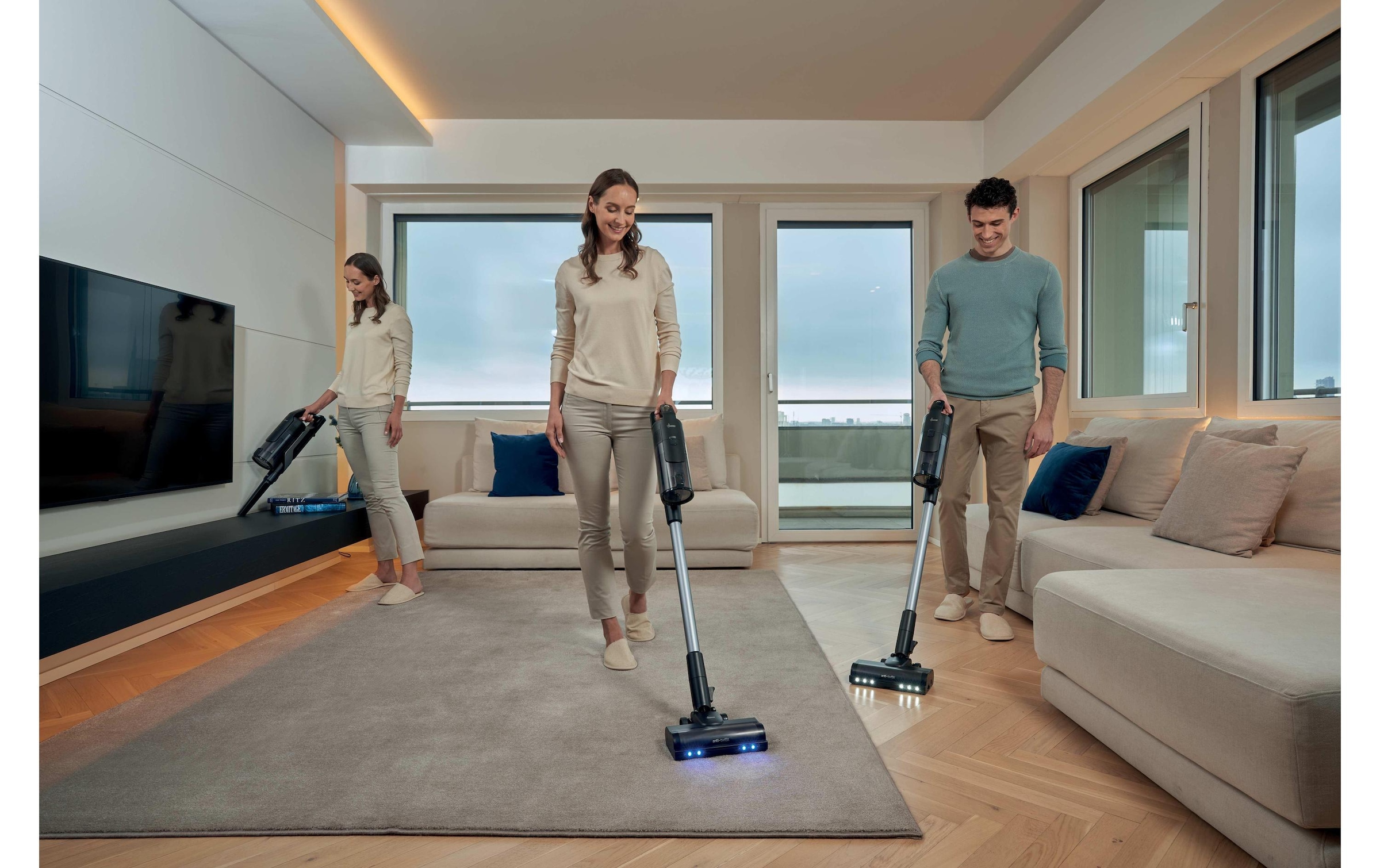Hoover Akku-Hand-und Stielstaubsauger »HF610H 11« Kabelloser Staubsauger mit intelligenter Bodenerkennung