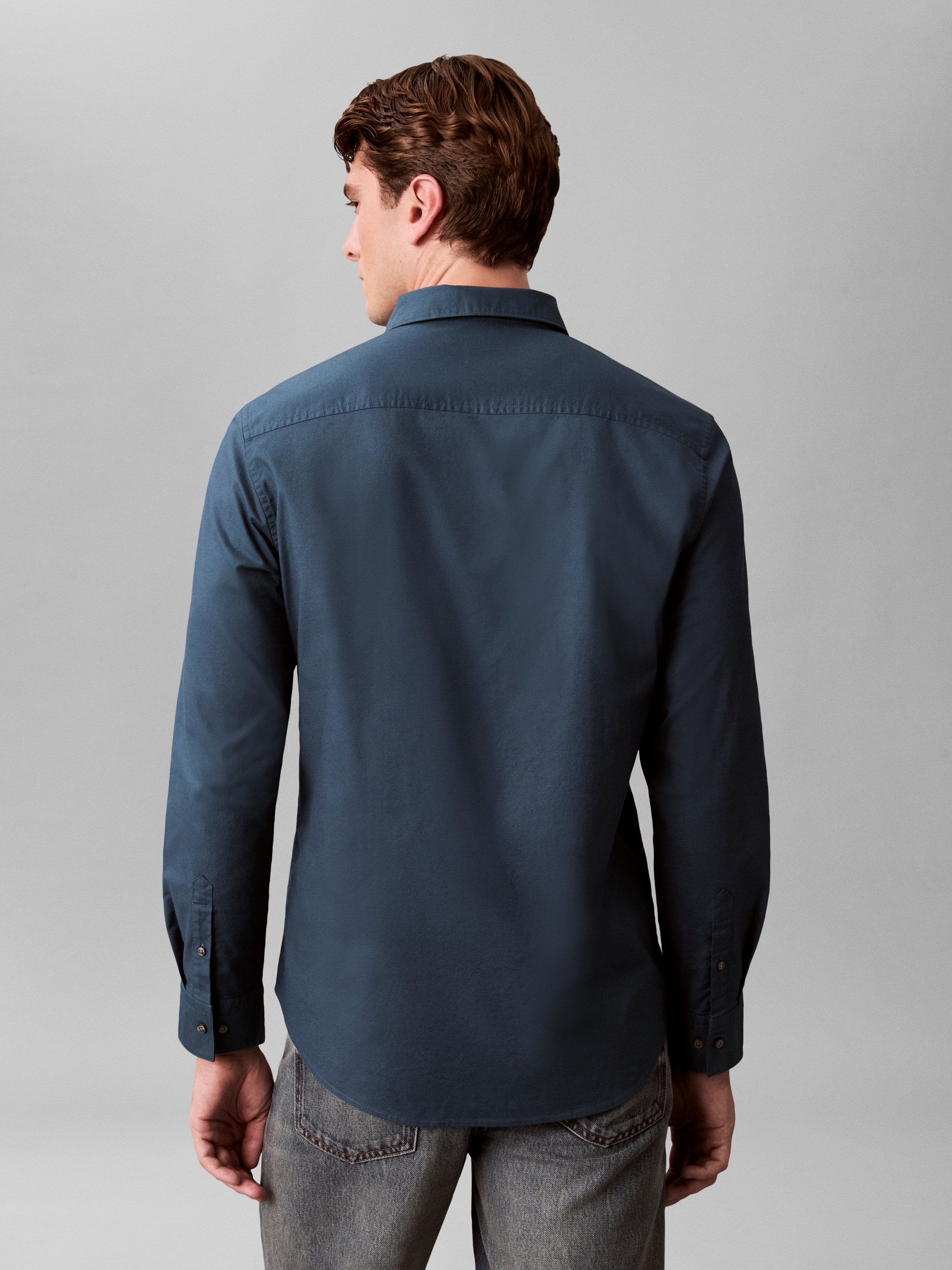 Calvin Klein Jeans Chemise à manches longues Button-Down-Kragen, Baumwoll-Stretch